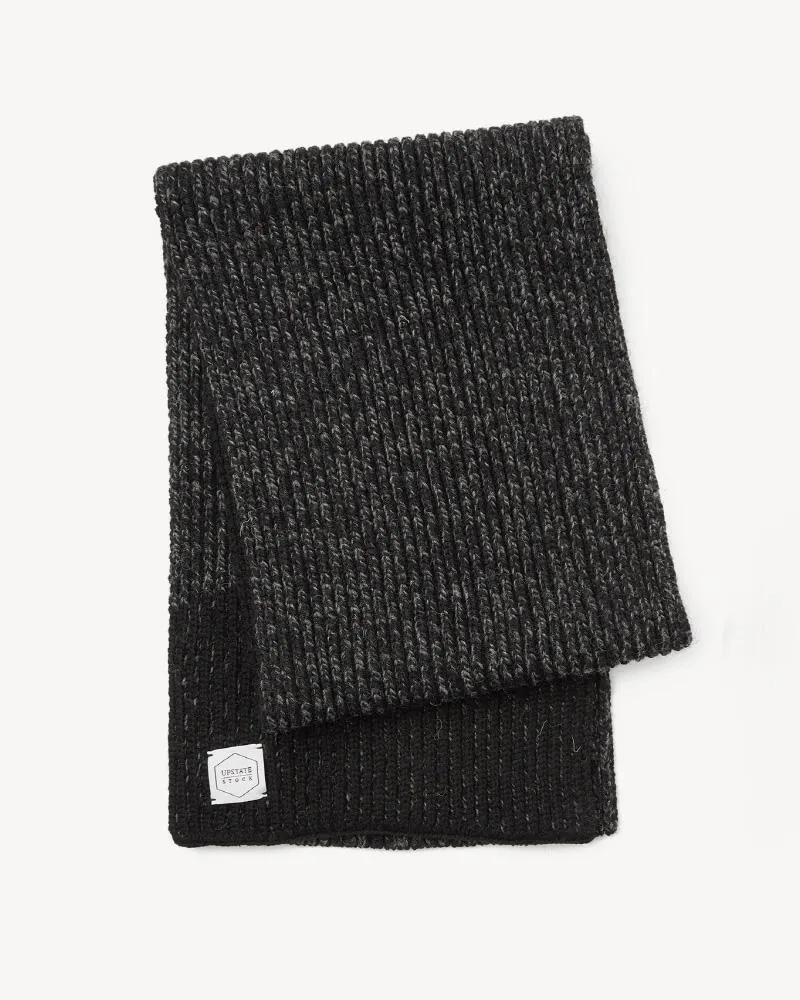 Upstate Stock Ragg Wool Scarf - Black Melange sold by Franklin and Poe product image thumbnail 2