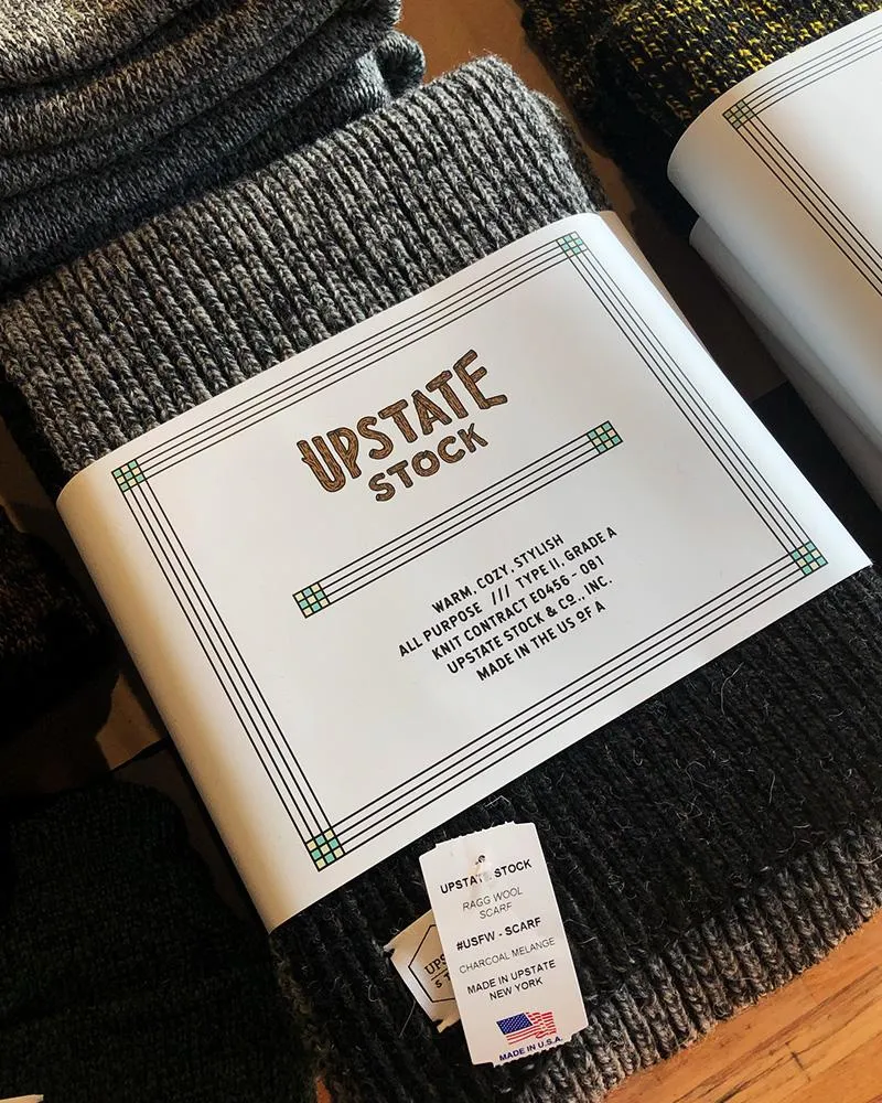 Upstate Stock Ragg Wool Scarf - Black Melange sold by Franklin and Poe product image thumbnail 5