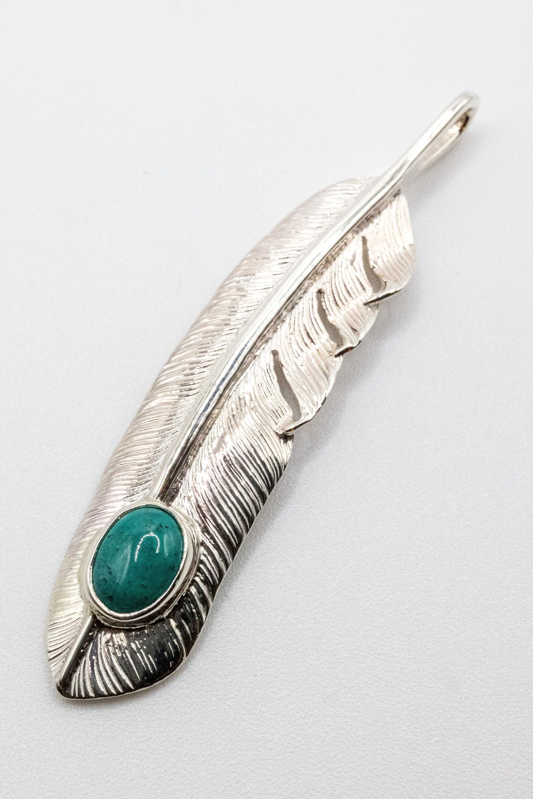 First Arrow's P-003 Feather with Turquoise - Large sold by Franklin and Poe