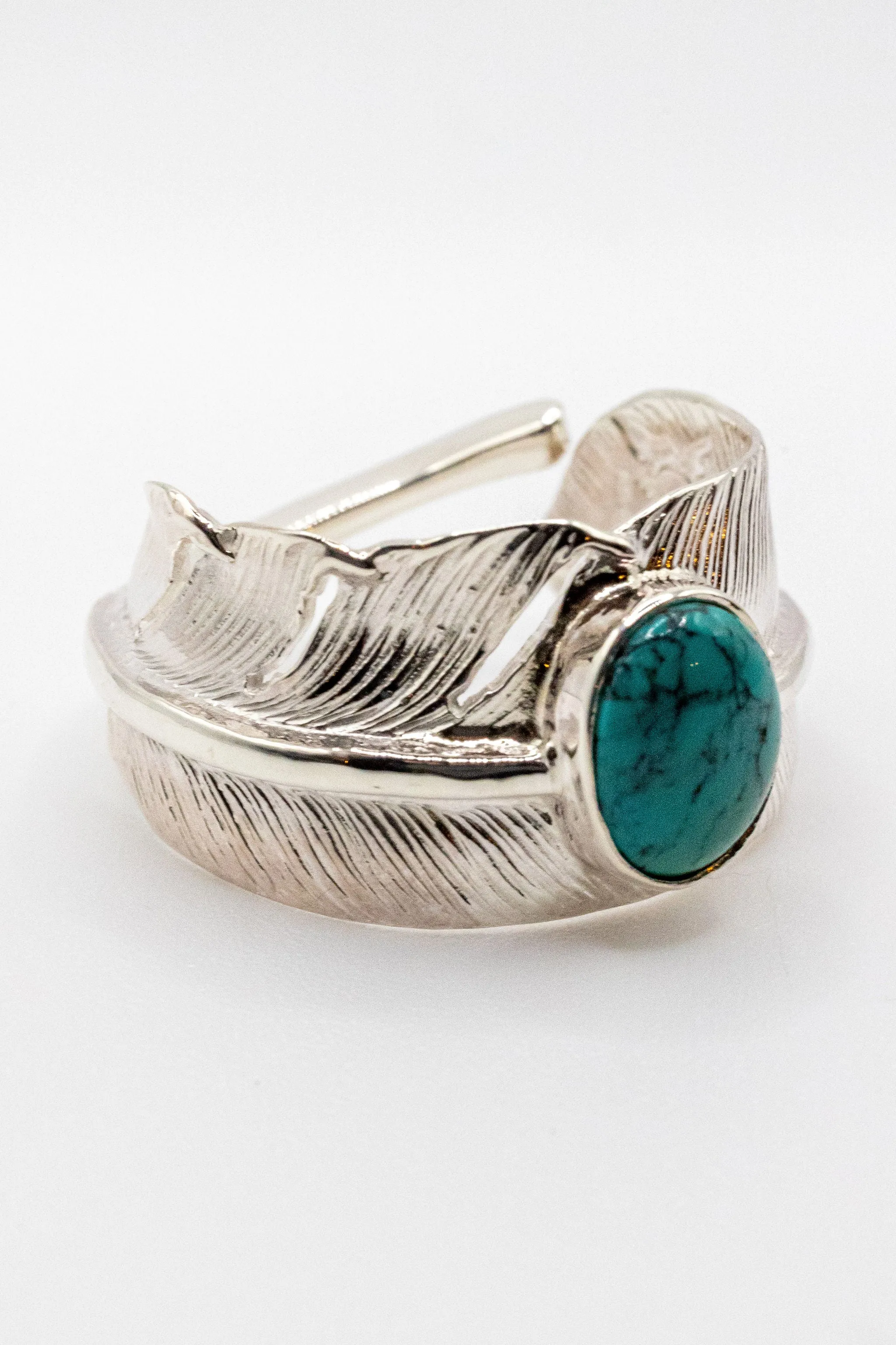 First Arrow's R-016 Feather Ring with Turquoise sold by Franklin and Poe product image thumbnail 3