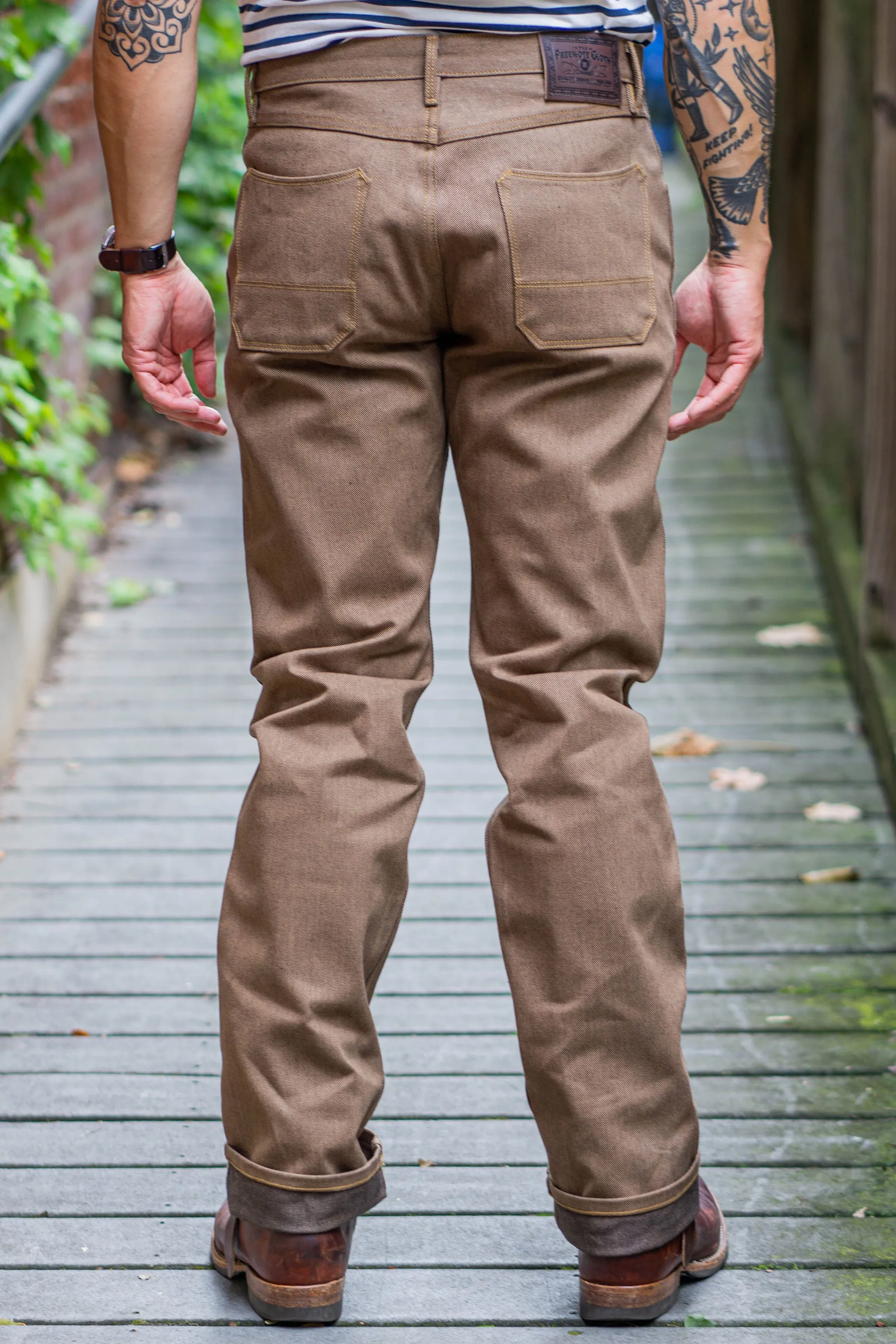 Freenote Cloth Wilkes - 15oz Brown Denim sold by Franklin and Poe product image thumbnail 3