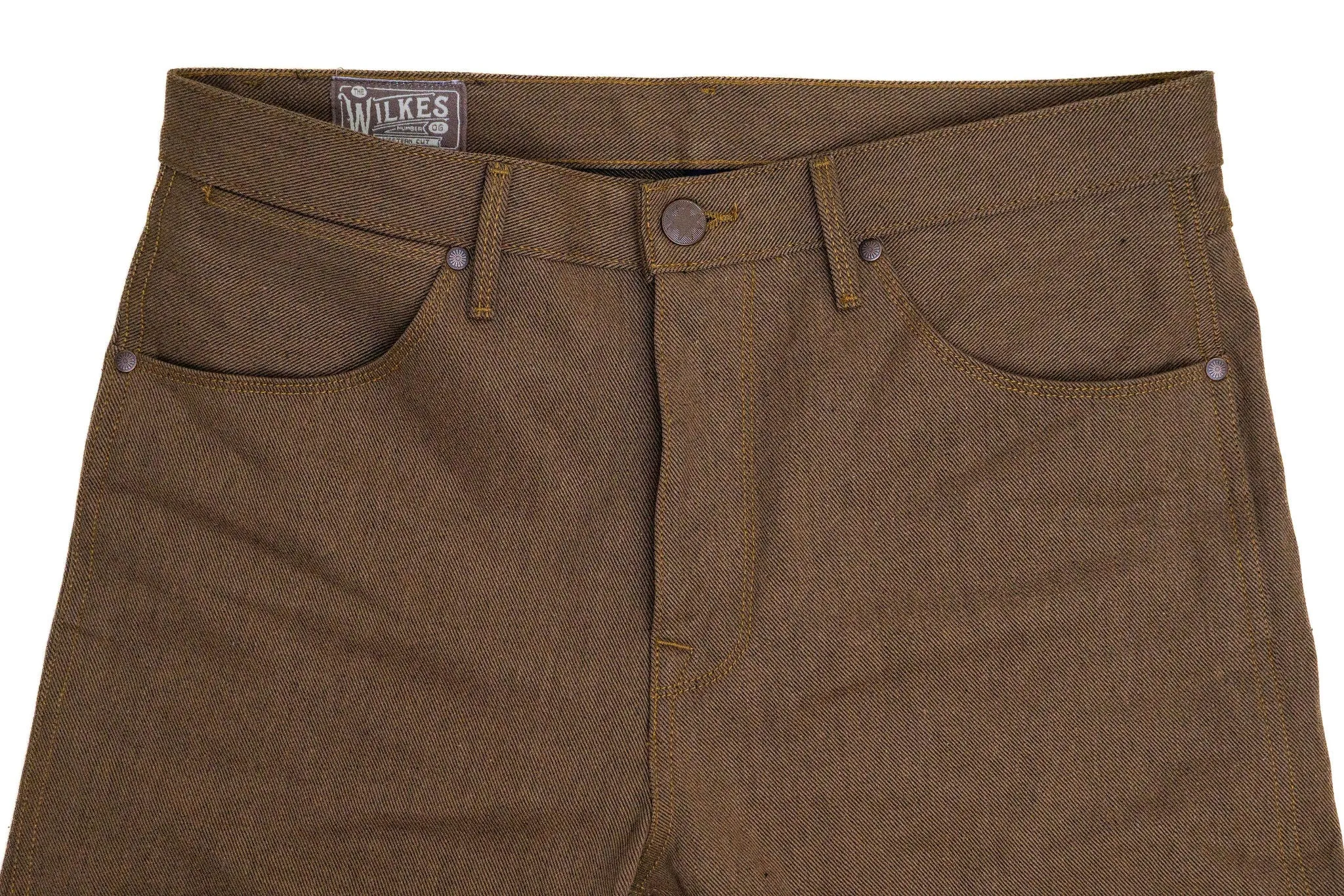 Freenote Cloth Wilkes - 15oz Brown Denim sold by Franklin and Poe product image thumbnail 4