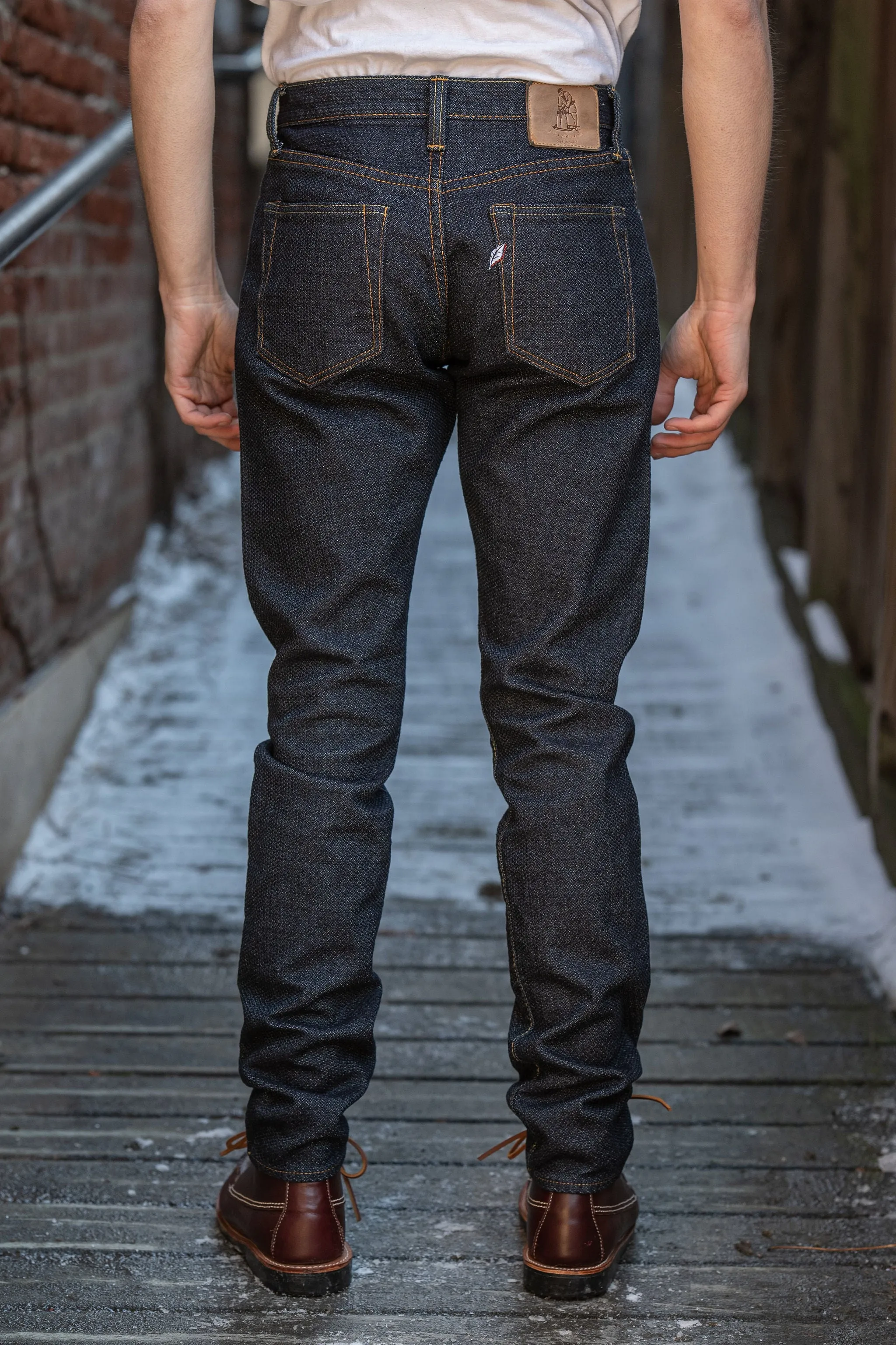 Pure Blue Japan 1170-2-ID Sashiko Pants Relax Taper - Indigo x Indigo sold by Franklin and Poe product image thumbnail 3