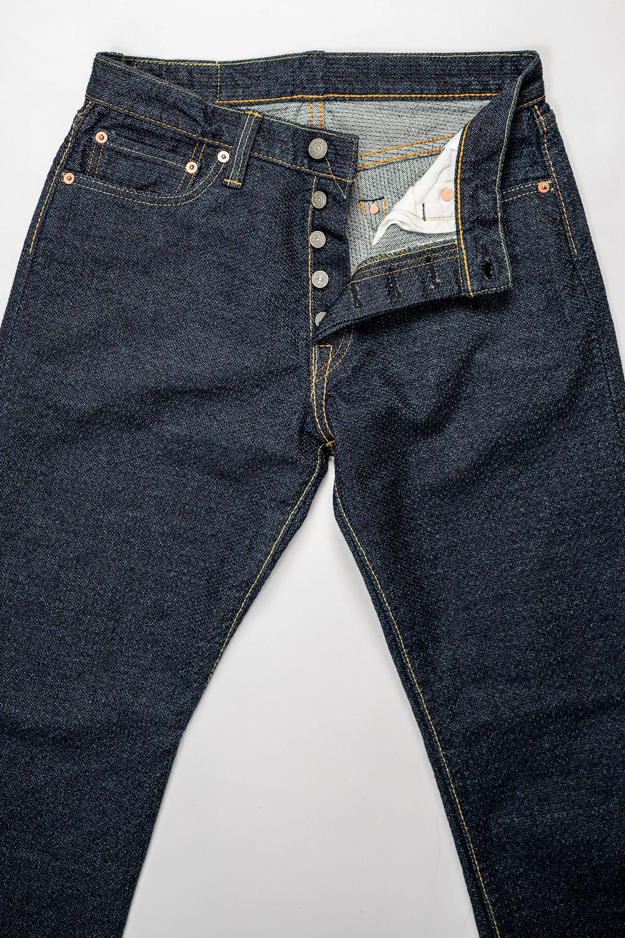 Pure Blue Japan 1170-2-ID Sashiko Pants Relax Taper - Indigo x Indigo sold by Franklin and Poe product image thumbnail 4