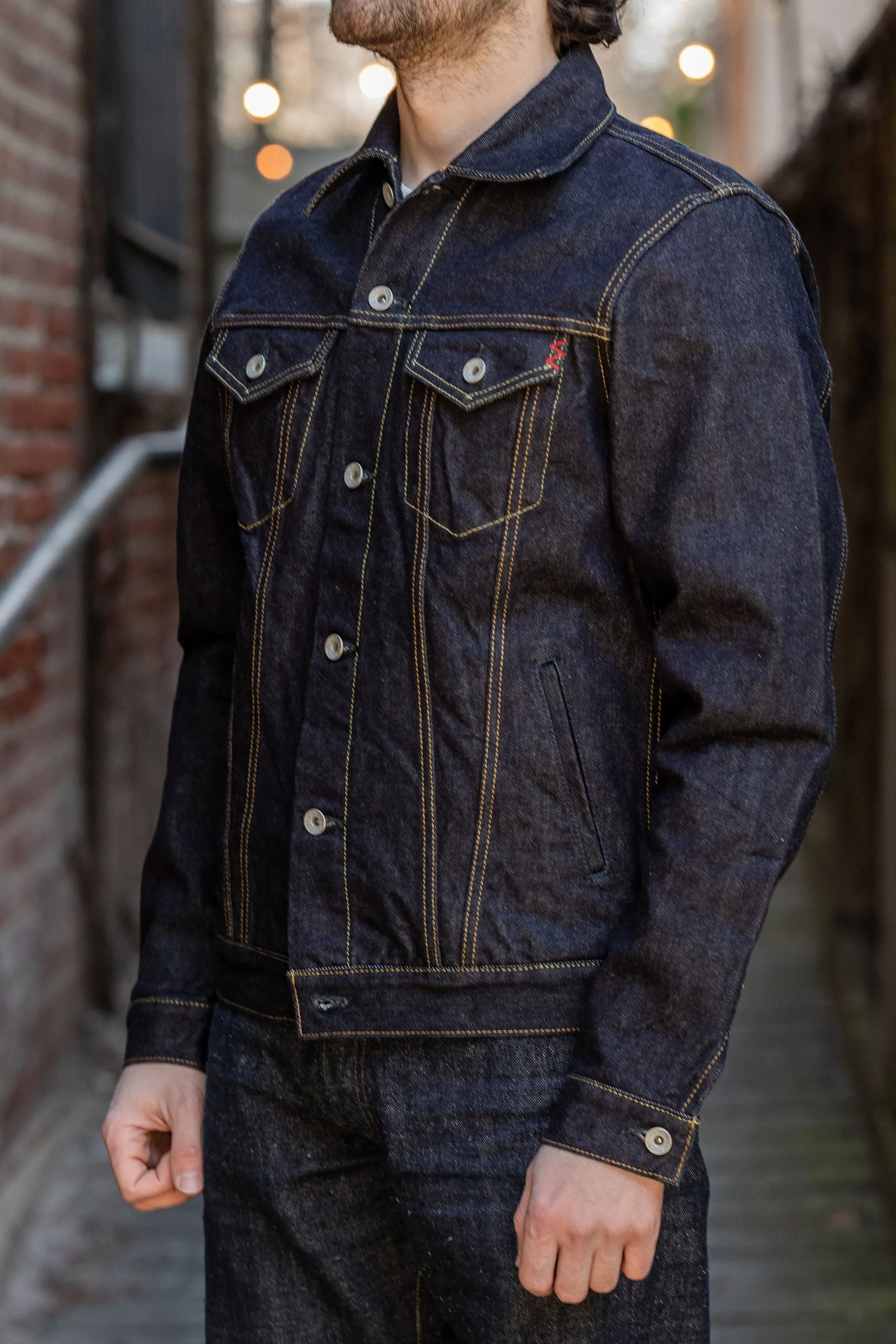 Iron Heart IH-526J 14oz Selvedge Denim Modified Type III Jacket - Indigo sold by Franklin and Poe product image thumbnail 2