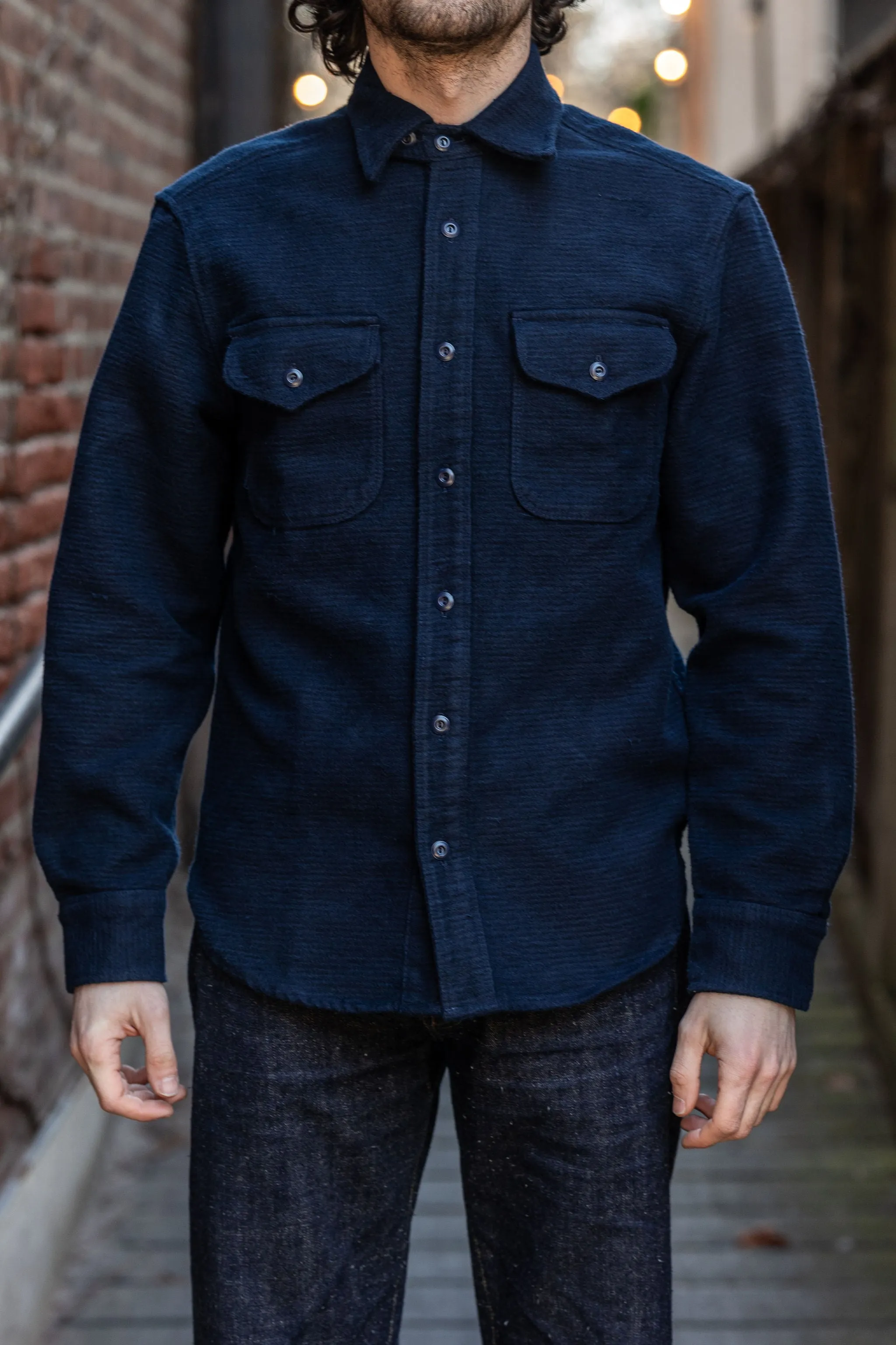 Freenote Cloth Wells - Navy sold by Franklin and Poe