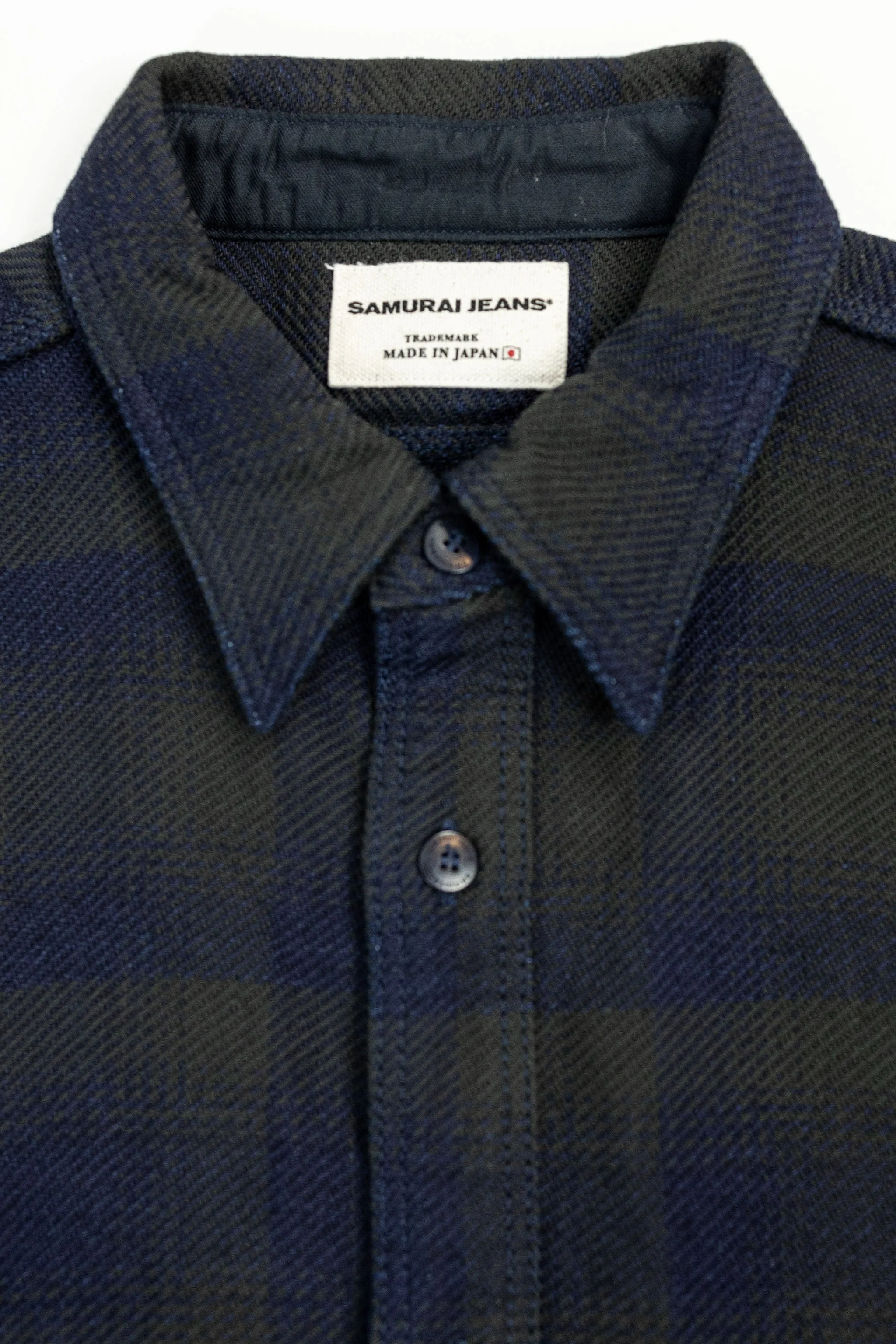 Samurai SIN24-03W Rope Dyed Flannel Shirt - Black sold by Franklin and Poe product image thumbnail 5