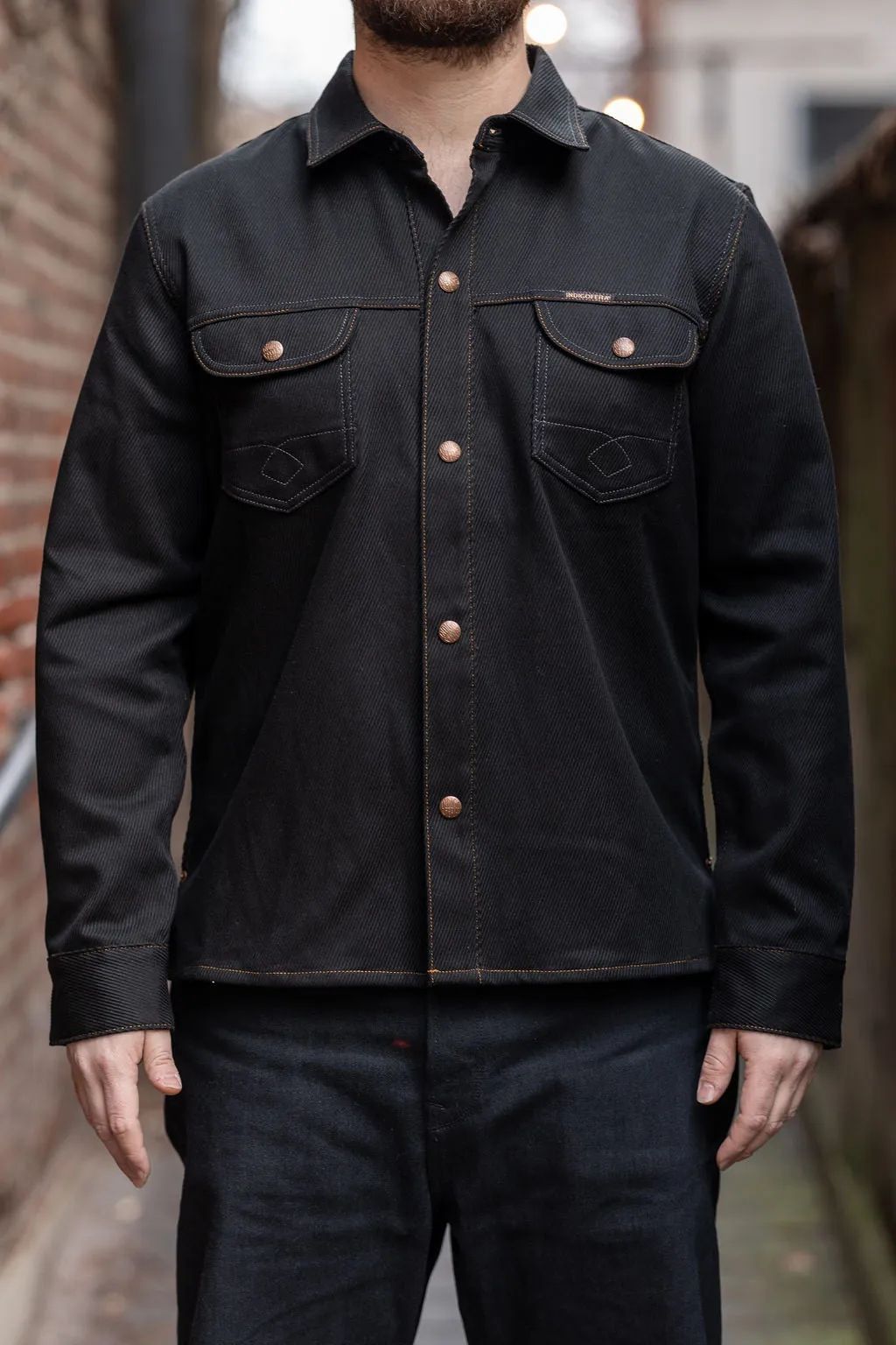 Indigofera Copeland - Cotton Kersey Black sold by Franklin and Poe