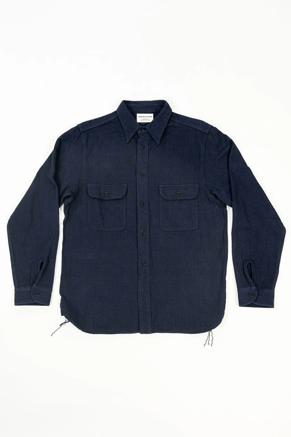 Samurai SAK24-01W Spotted Work Shirt - Indigo sold by Franklin and Poe product image thumbnail 4
