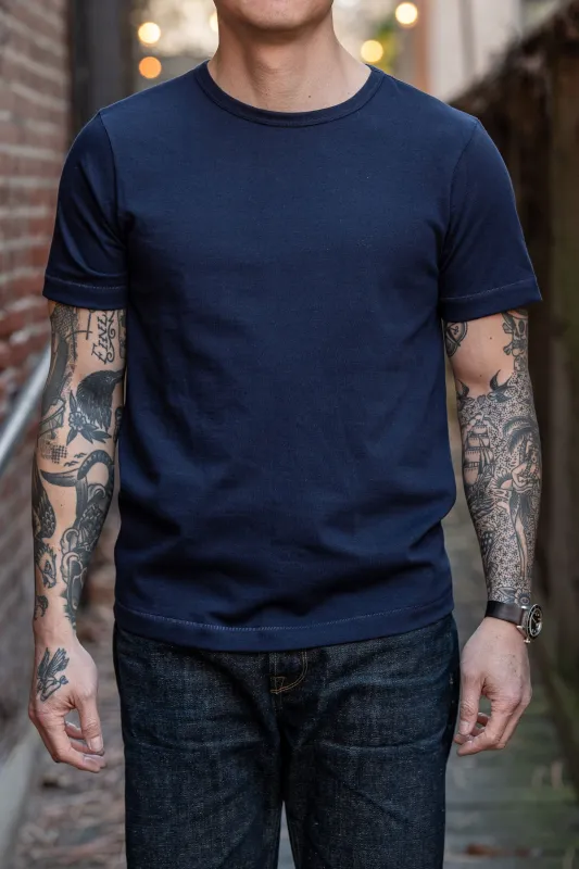 Merz b. Schwanen 215 Classic Crew Neck T-Shirt - Ink Blue sold by Franklin and Poe