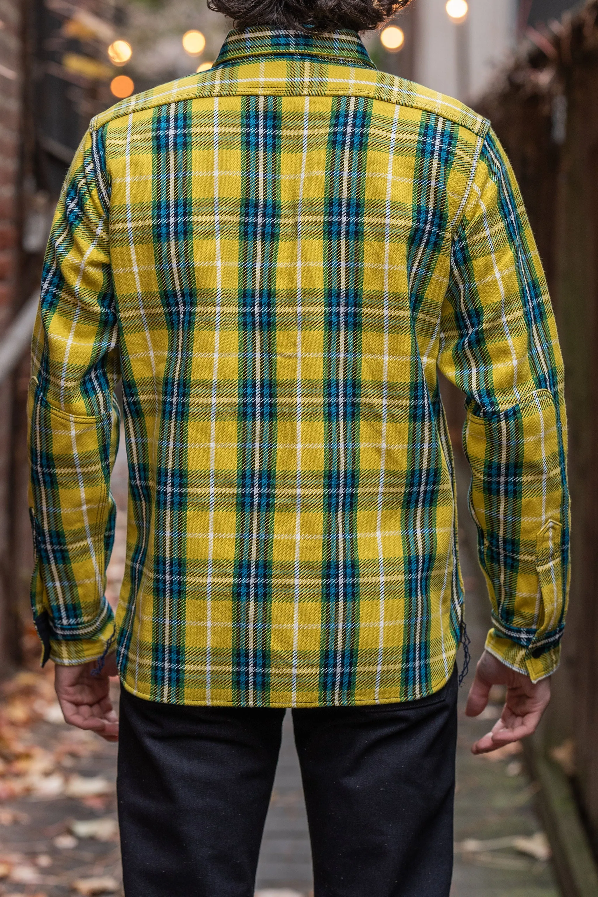 Samurai SIN24-02W Rope Dyed Flannel Shirt - Yellow sold by Franklin and Poe product image thumbnail 3
