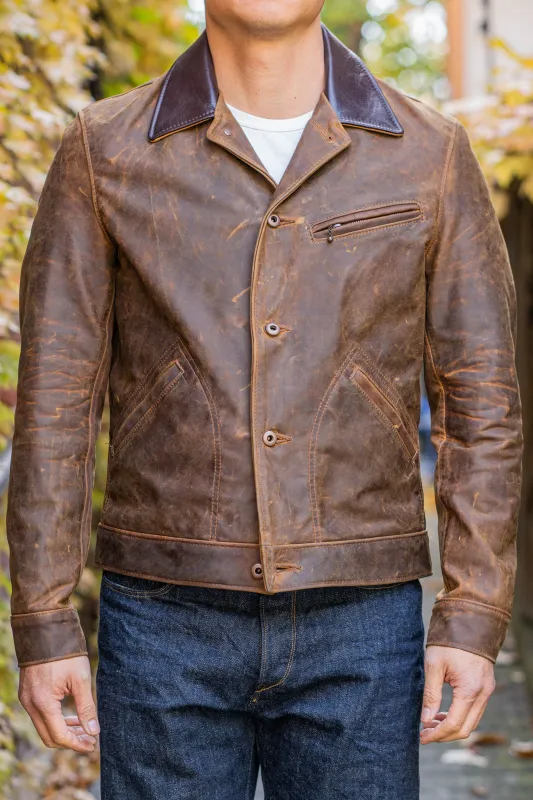Schott NYC 538 Nubuck Cowhide Mechanic's Jacket - Brown sold by Franklin and Poe