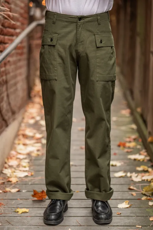 The Flat Head FN-PA-C012 Monkey Pants - Olive sold by Franklin and Poe