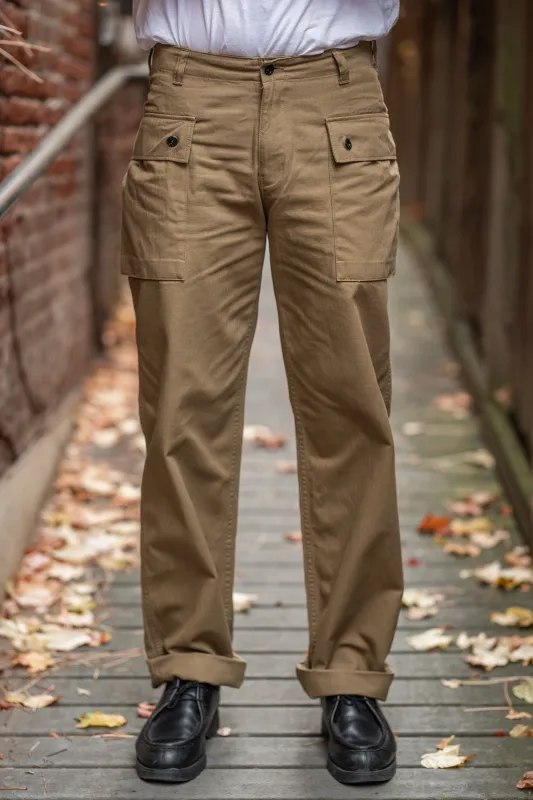 The Flat Head FN-PA-C012 Monkey Pants - Beige sold by Franklin and Poe