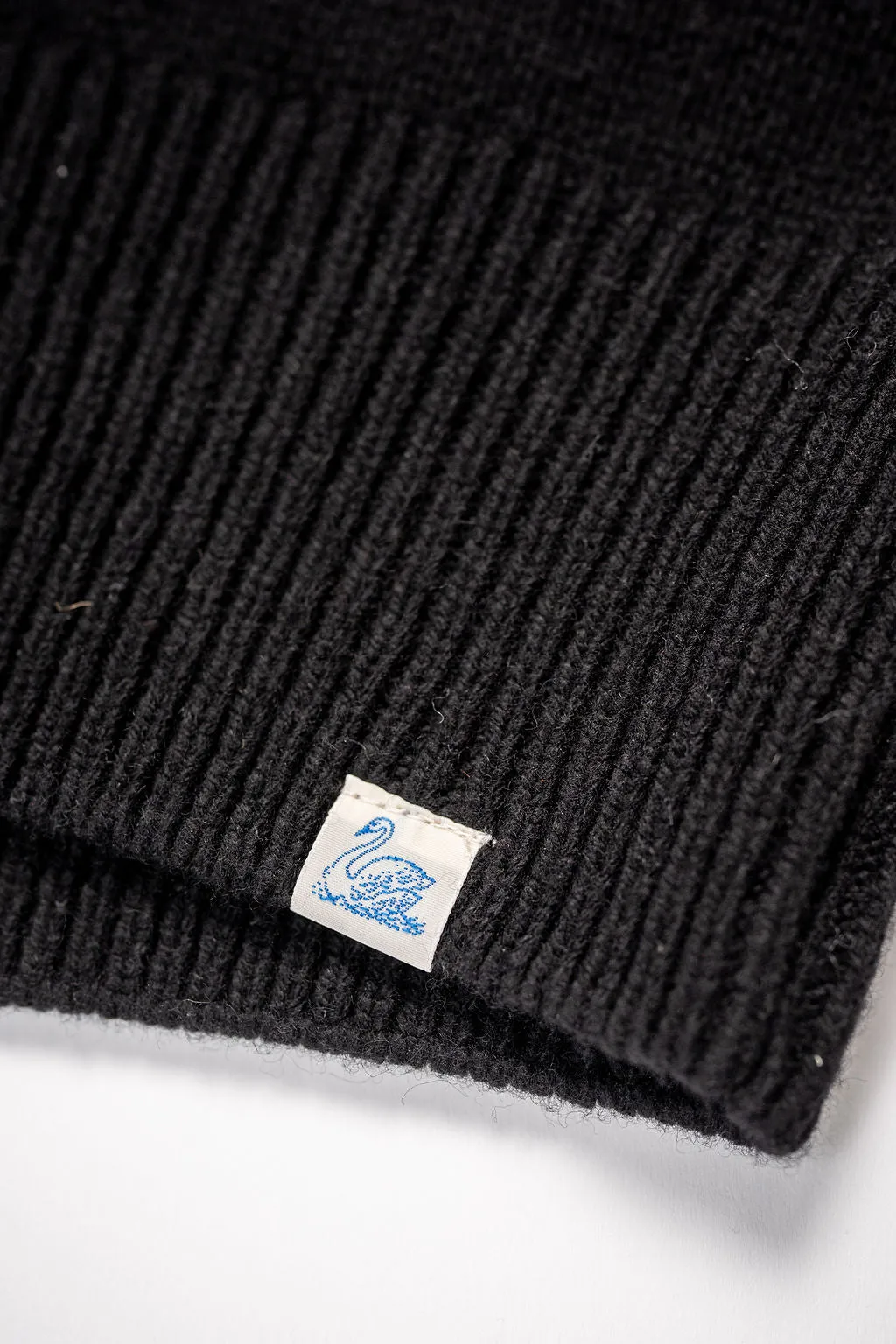 Merz b. Schwanen LOCT01 Turtleneck Pullover Merino Cashmere Blend - Deep Black sold by Franklin and Poe product image thumbnail 5