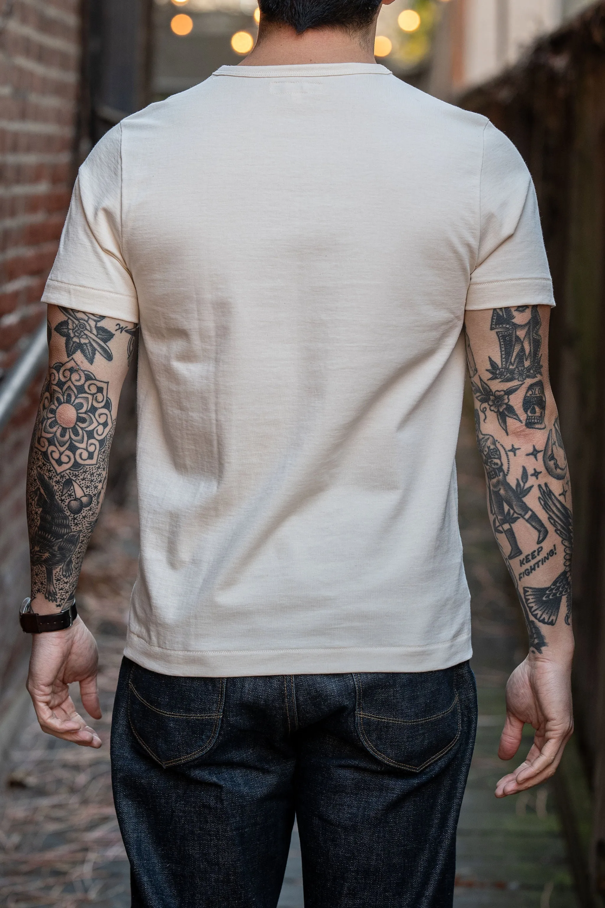 Merz b. Schwanen 215 Classic Crew Neck T-Shirt - Nature sold by Franklin and Poe product image thumbnail 2