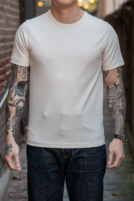 Merz b. Schwanen 215 Classic Crew Neck T-Shirt - Nature sold by Franklin and Poe