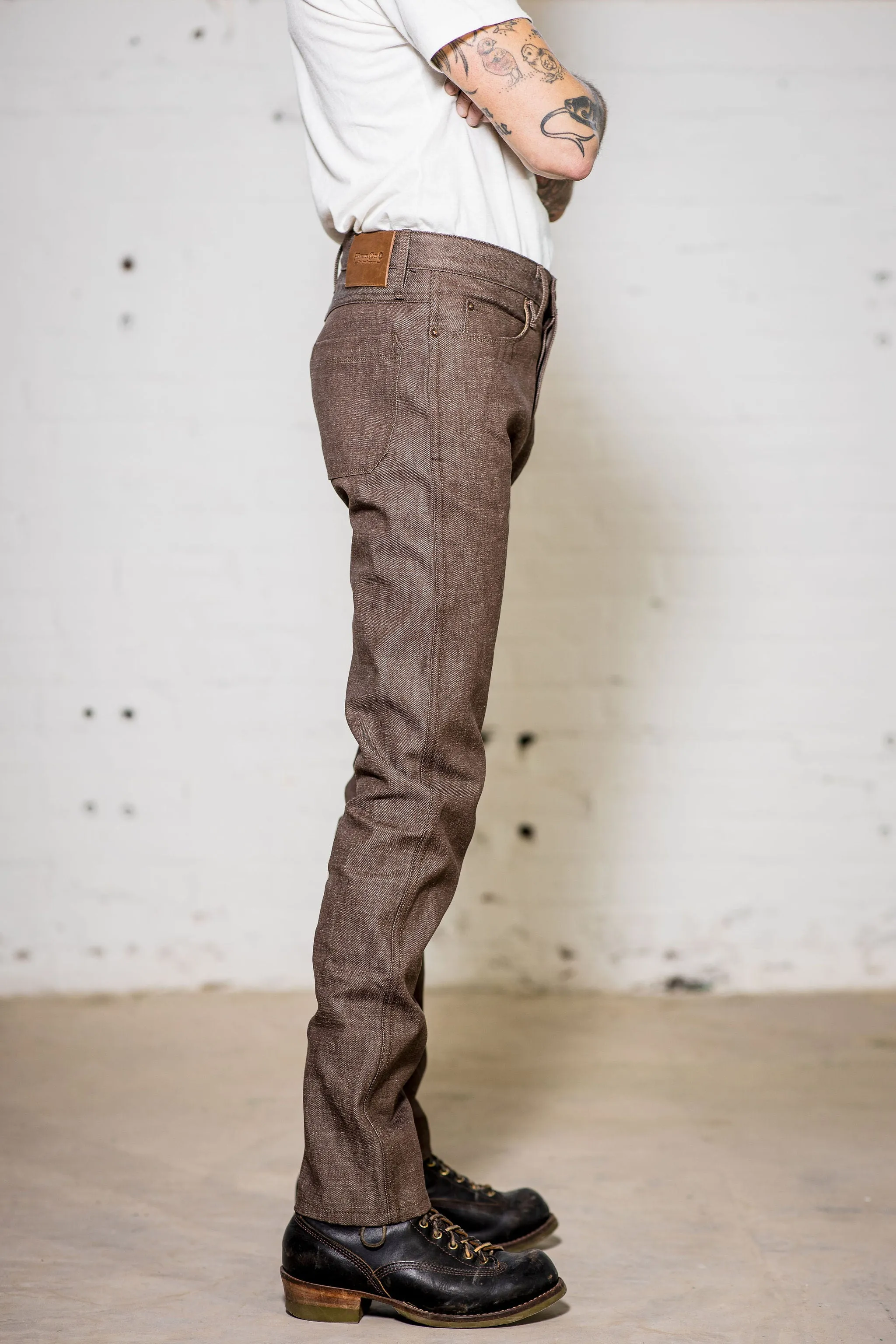 Freenote Cloth Rios - 15oz Brown Denim sold by Franklin and Poe product image thumbnail 2