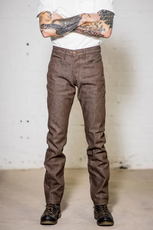 Freenote Cloth Rios - 15oz Brown Denim sold by Franklin and Poe