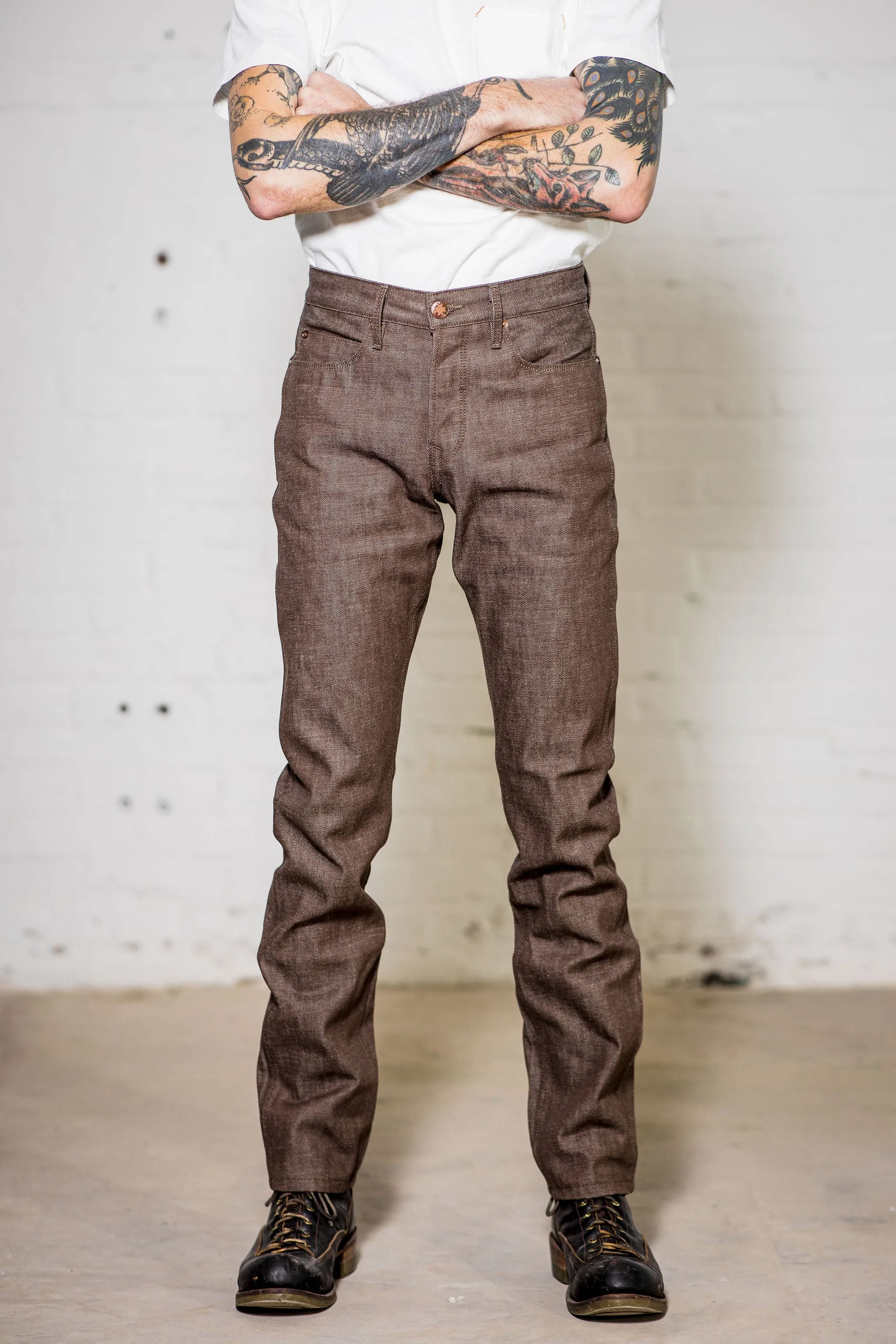 Freenote Cloth Rios - 15oz Brown Denim sold by Franklin and Poe