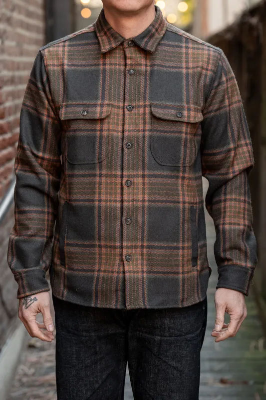 Freenote Cloth Alta - Black Plaid Wool sold by Franklin and Poe