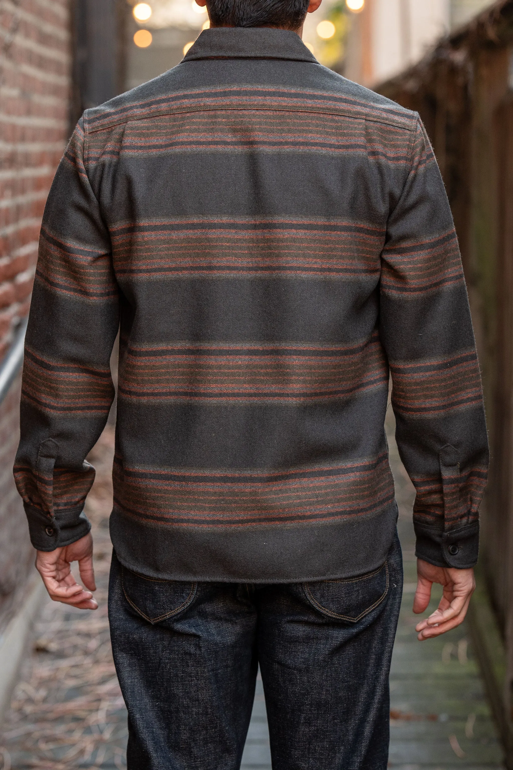 Freenote Cloth Benson - Black Stripe Wool sold by Franklin and Poe product image thumbnail 3