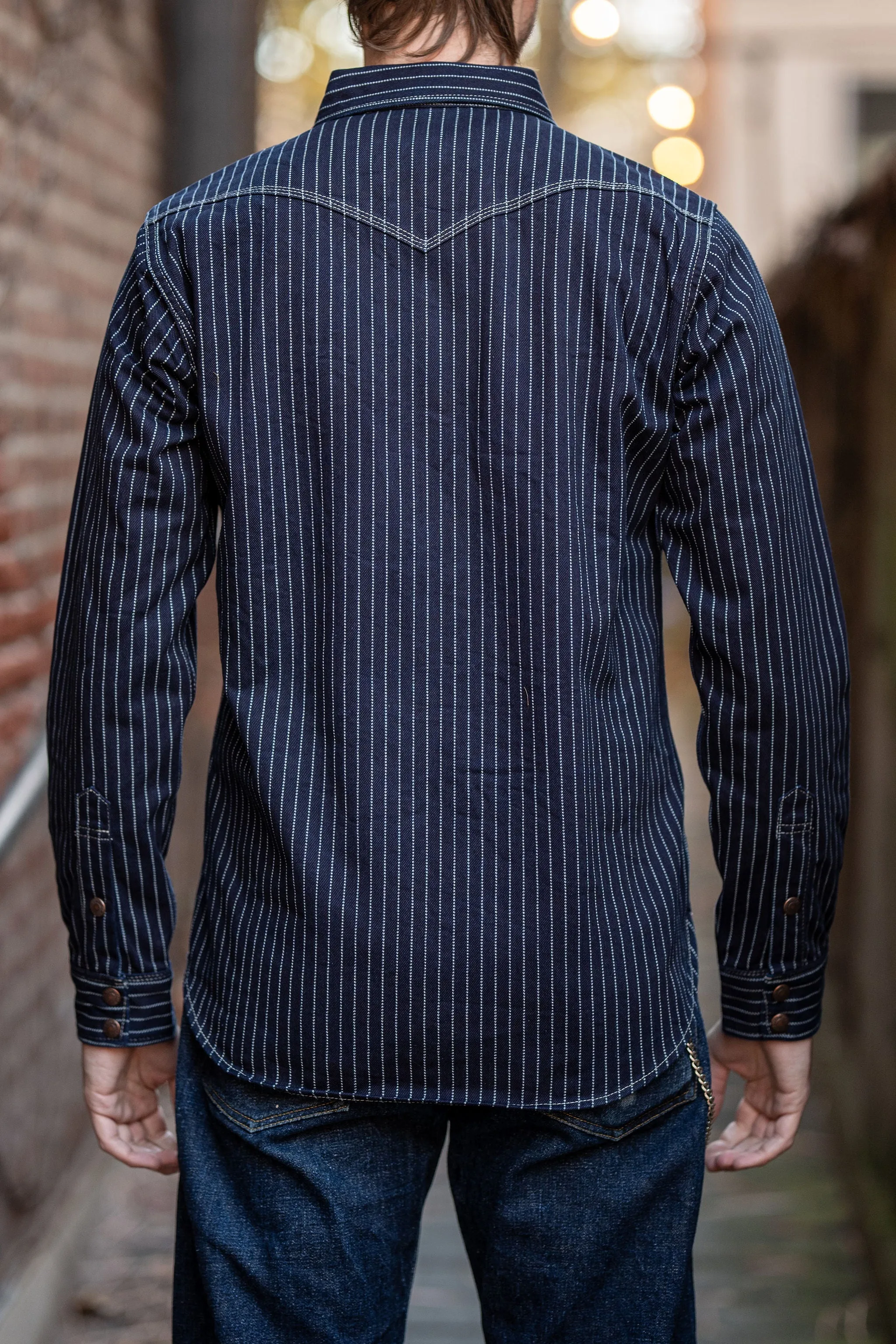 Iron Heart IHSH-227-IND 12oz Wabash CPO Shirt - Indigo sold by Franklin and Poe product image thumbnail 3