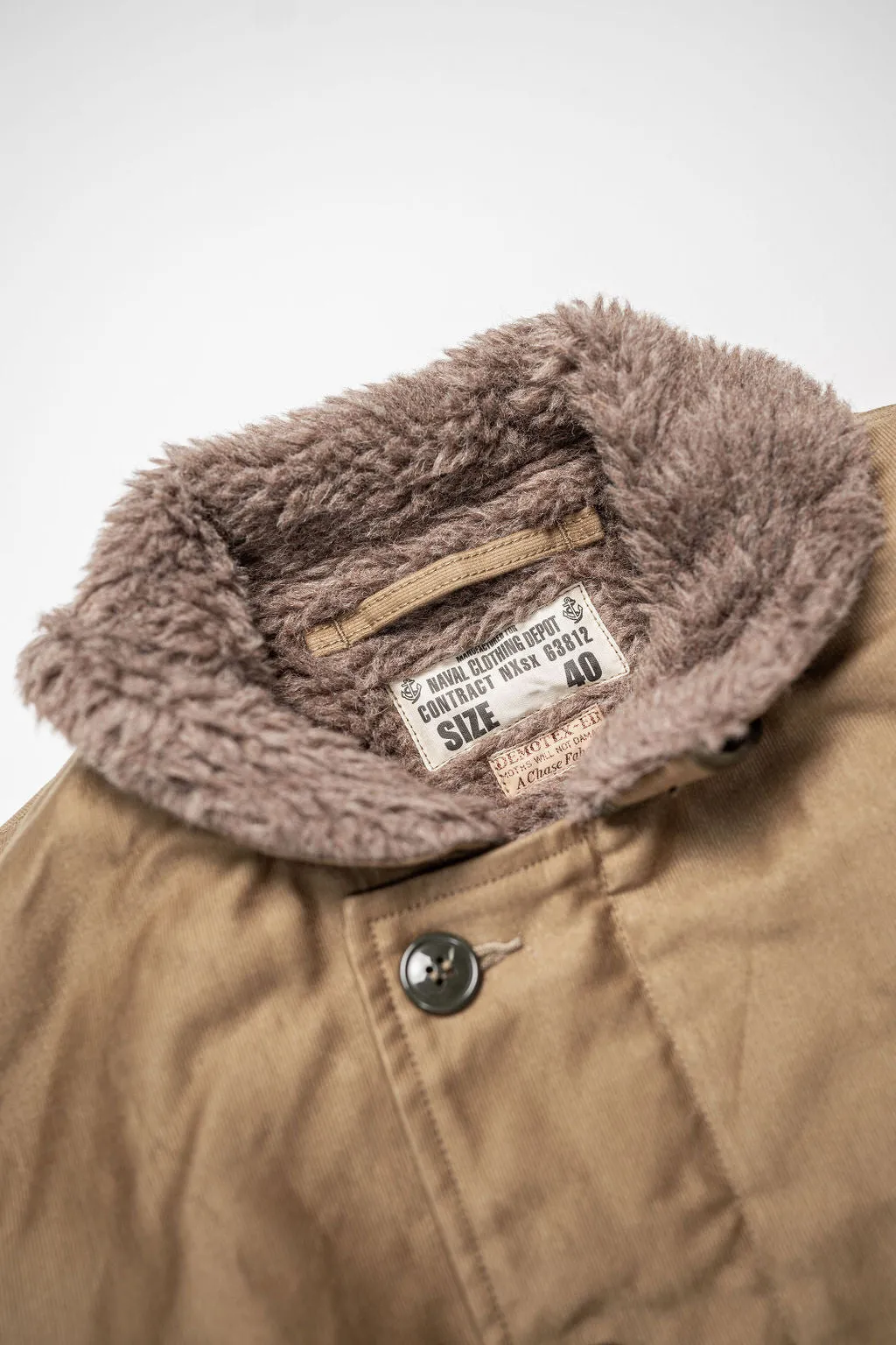 Buzz Rickson's BR15345 Type N-1 “Navy Department Demotex" - Khaki sold by Franklin and Poe product image thumbnail 5