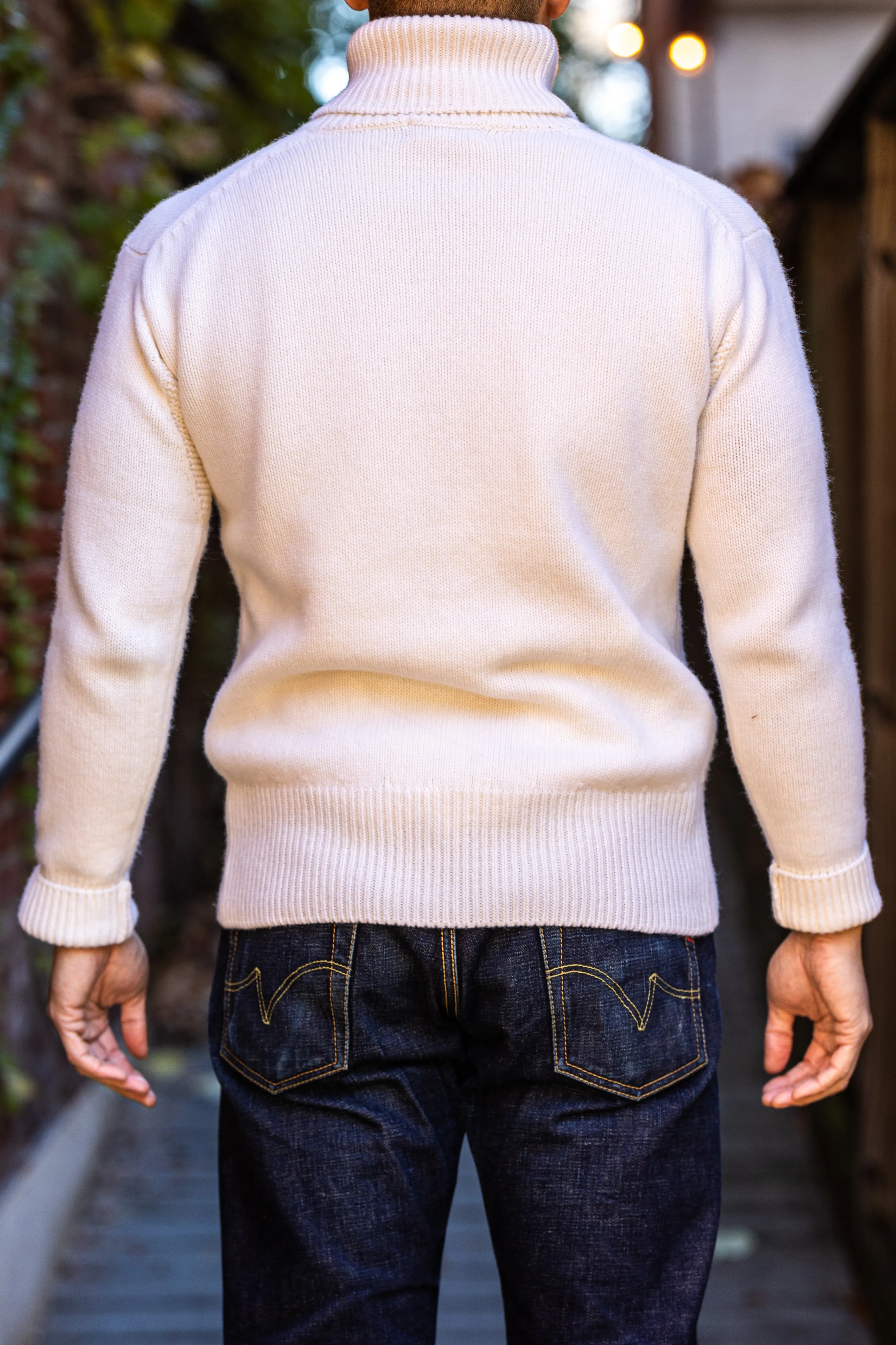 Merz b. Schwanen LOCT01 Turtleneck Pullover Merino Cashmere Blend - Nature sold by Franklin and Poe product image thumbnail 3