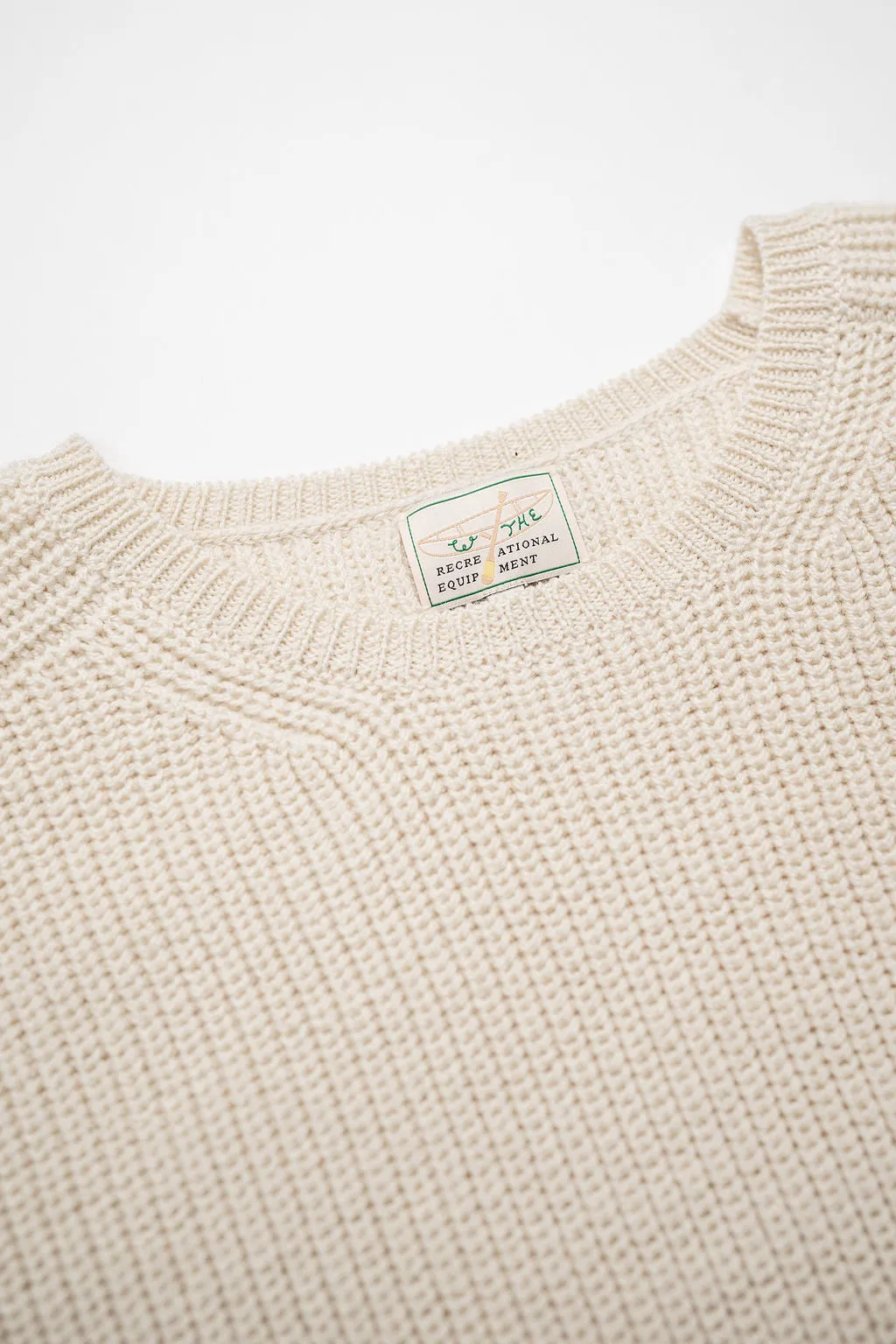 Wythe Highland Shakerknit Crewneck Sweater - Cream sold by Franklin and Poe product image thumbnail 5
