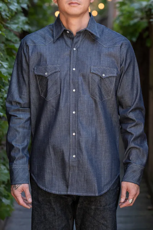 Blue Blanket S02 IT24 Western Shirt - 7.5oz Denim sold by Franklin and Poe