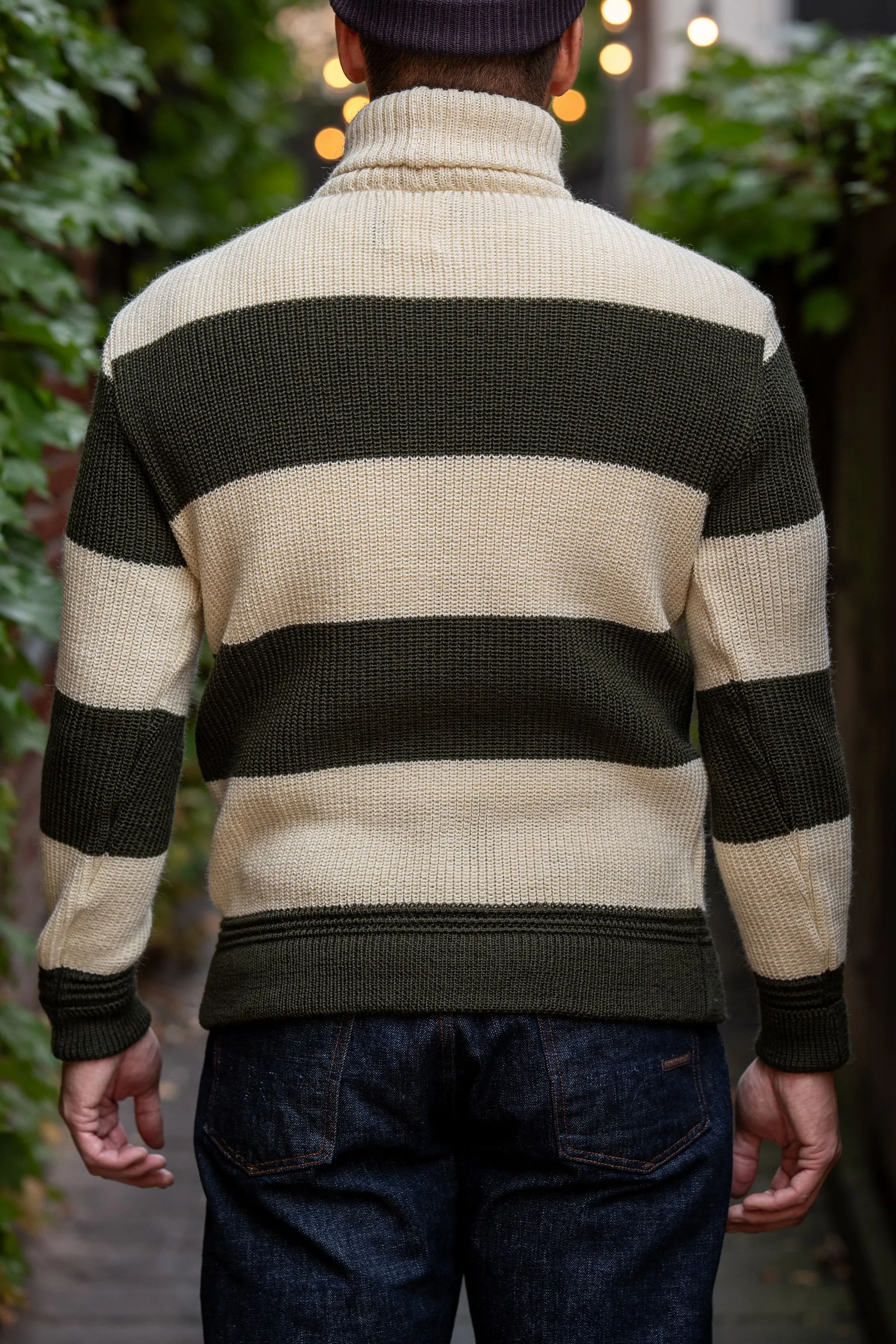 Heimat Textil Signal Sweater - Seashell/Military Green sold by Franklin and Poe product image thumbnail 3