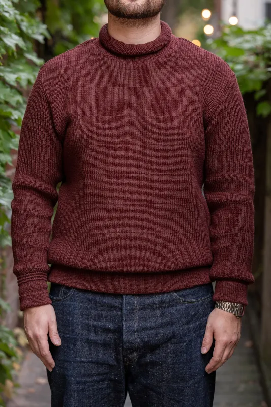 Heimat Textil Mini Roll Neck Sweater - Burgundy sold by Franklin and Poe