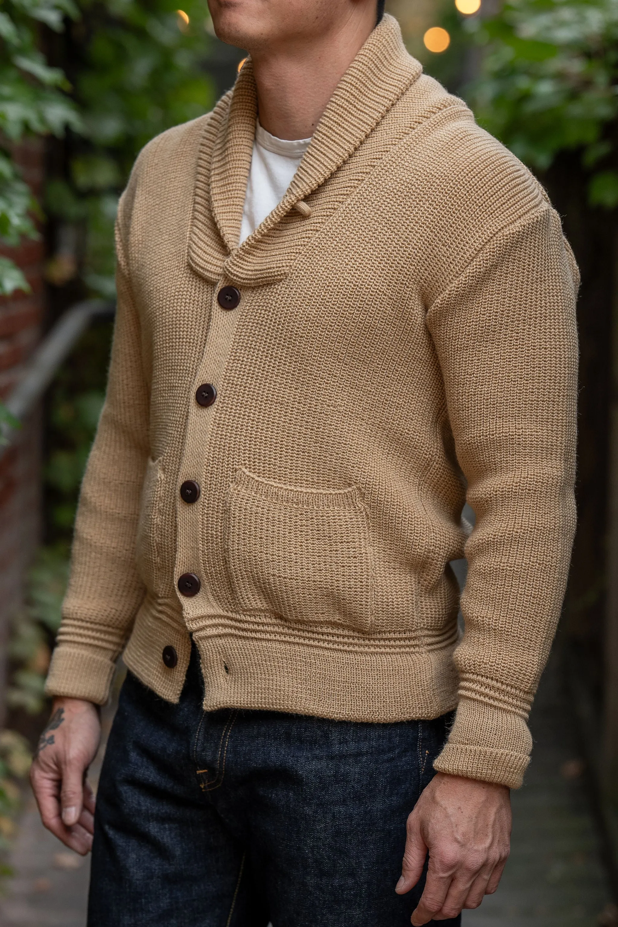 Heimat Textil Eiger Cardigan - Desert sold by Franklin and Poe product image thumbnail 2