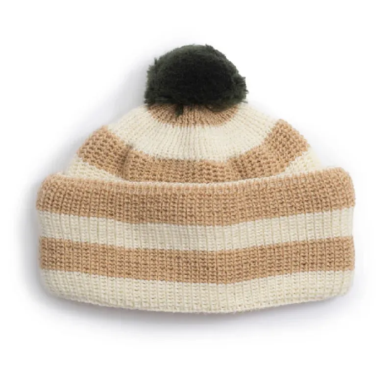 Heimat Textil Jailhouse Bobble Hat - Desert/Seashell/Military Green sold by Franklin and Poe