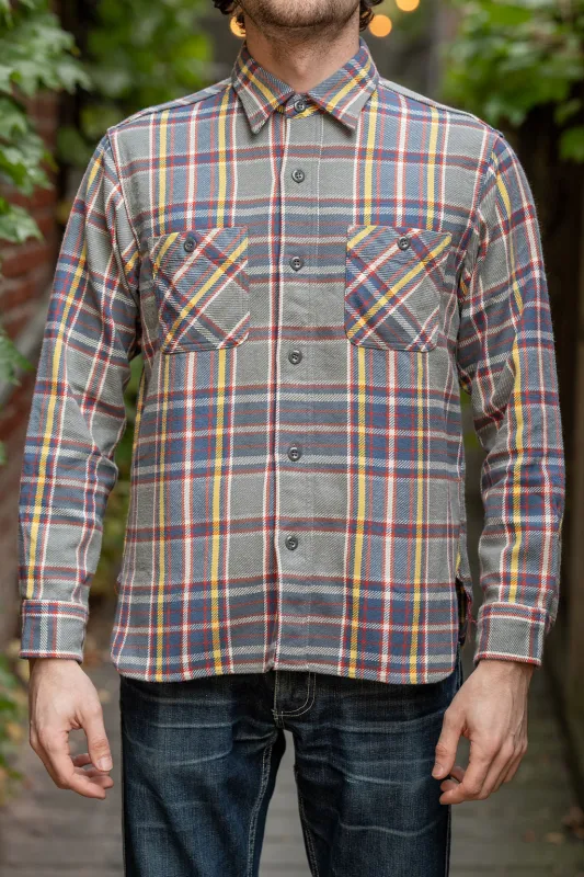 Sugar Cane Lot No. SC29363 Twill Check Work Shirt - Grey sold by Franklin and Poe