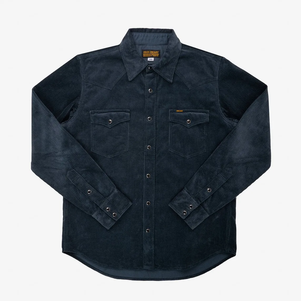 Iron Heart IHSH-398-NAV 11oz Corduroy Western Shirt - Navy sold by Franklin and Poe product image thumbnail 4