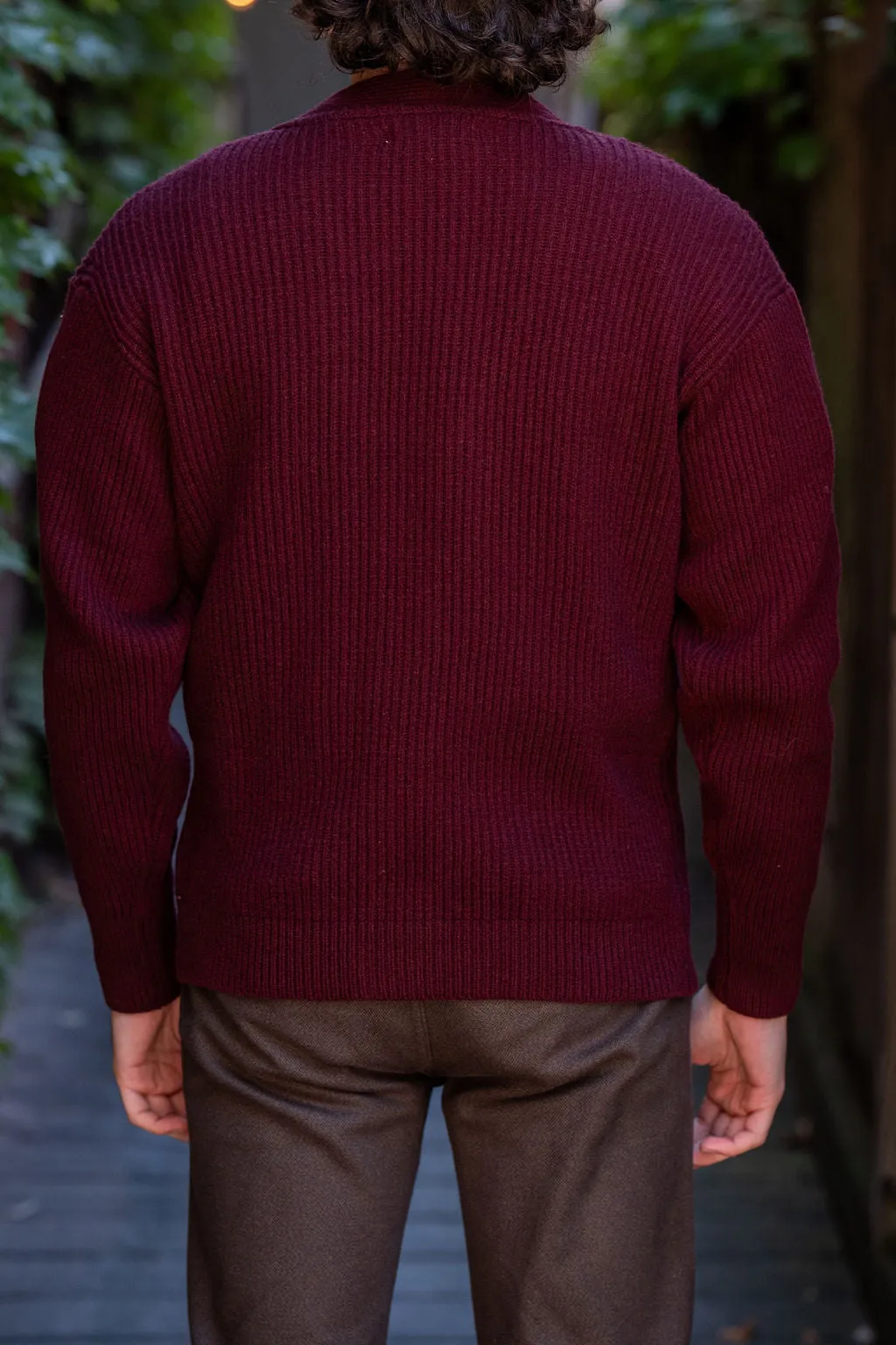 Merz LOCG02 Good Basics Cardigan - Burgundy sold by Franklin and Poe product image thumbnail 3