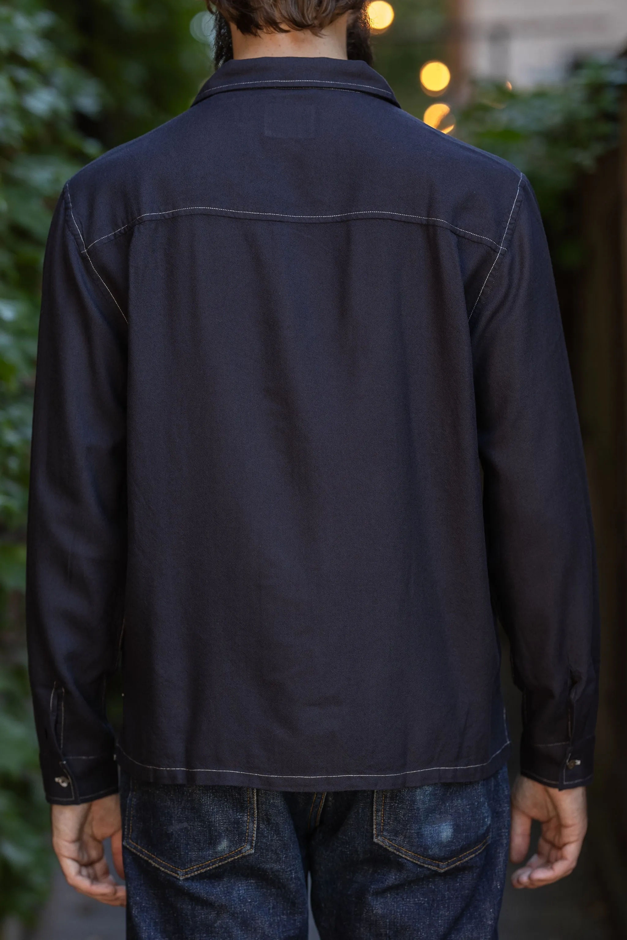 Knickerbocker Murray Modal & Merino Shirt - Dark Navy sold by Franklin and Poe product image thumbnail 3