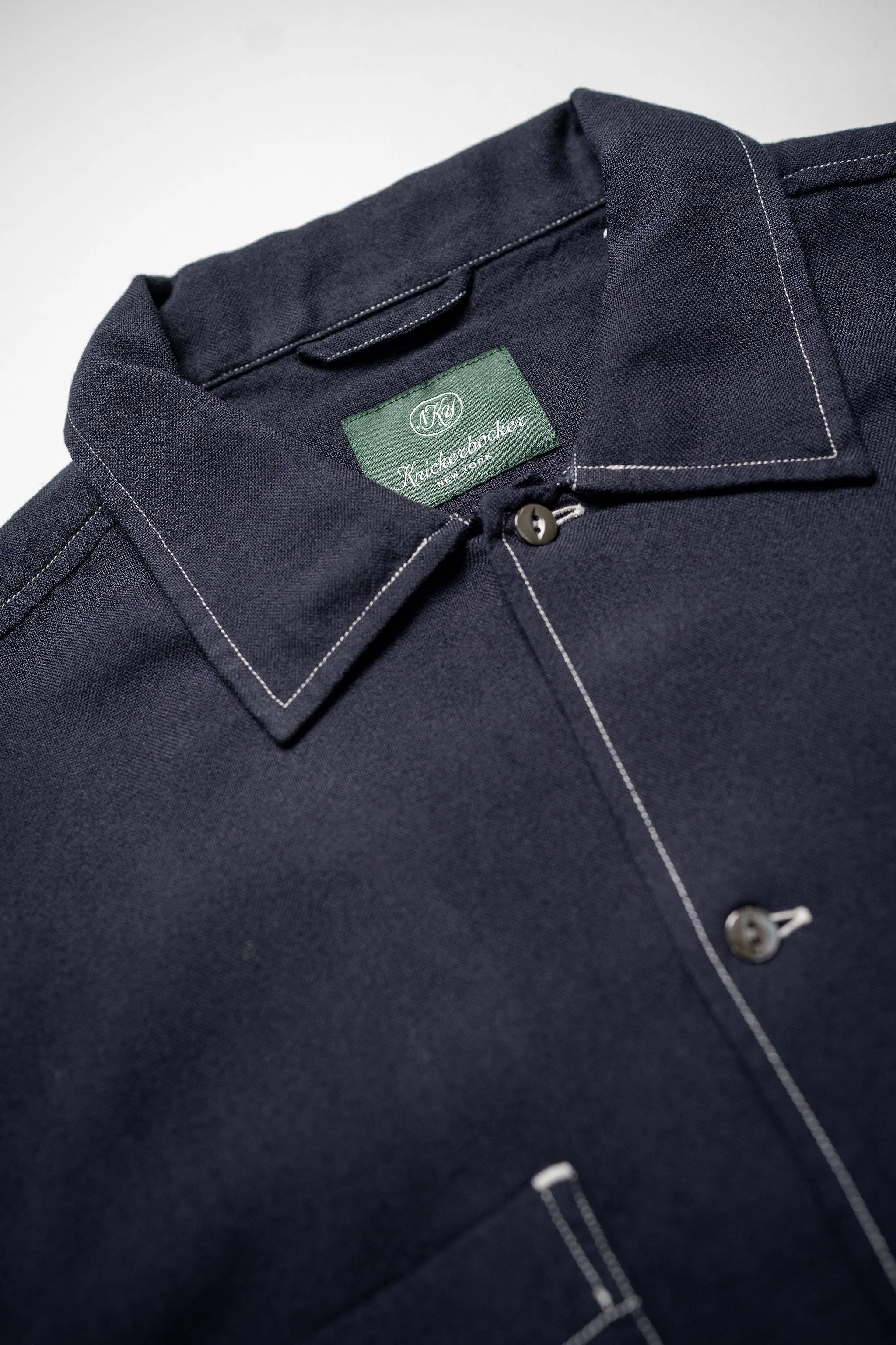 Knickerbocker Murray Modal & Merino Shirt - Dark Navy sold by Franklin and Poe product image thumbnail 5