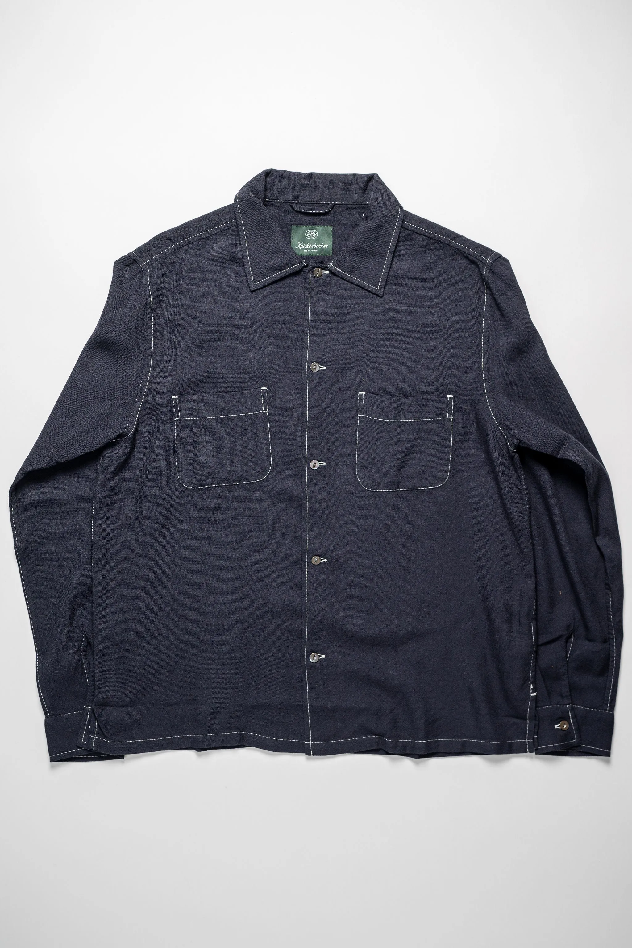 Knickerbocker Murray Modal & Merino Shirt - Dark Navy sold by Franklin and Poe product image thumbnail 4