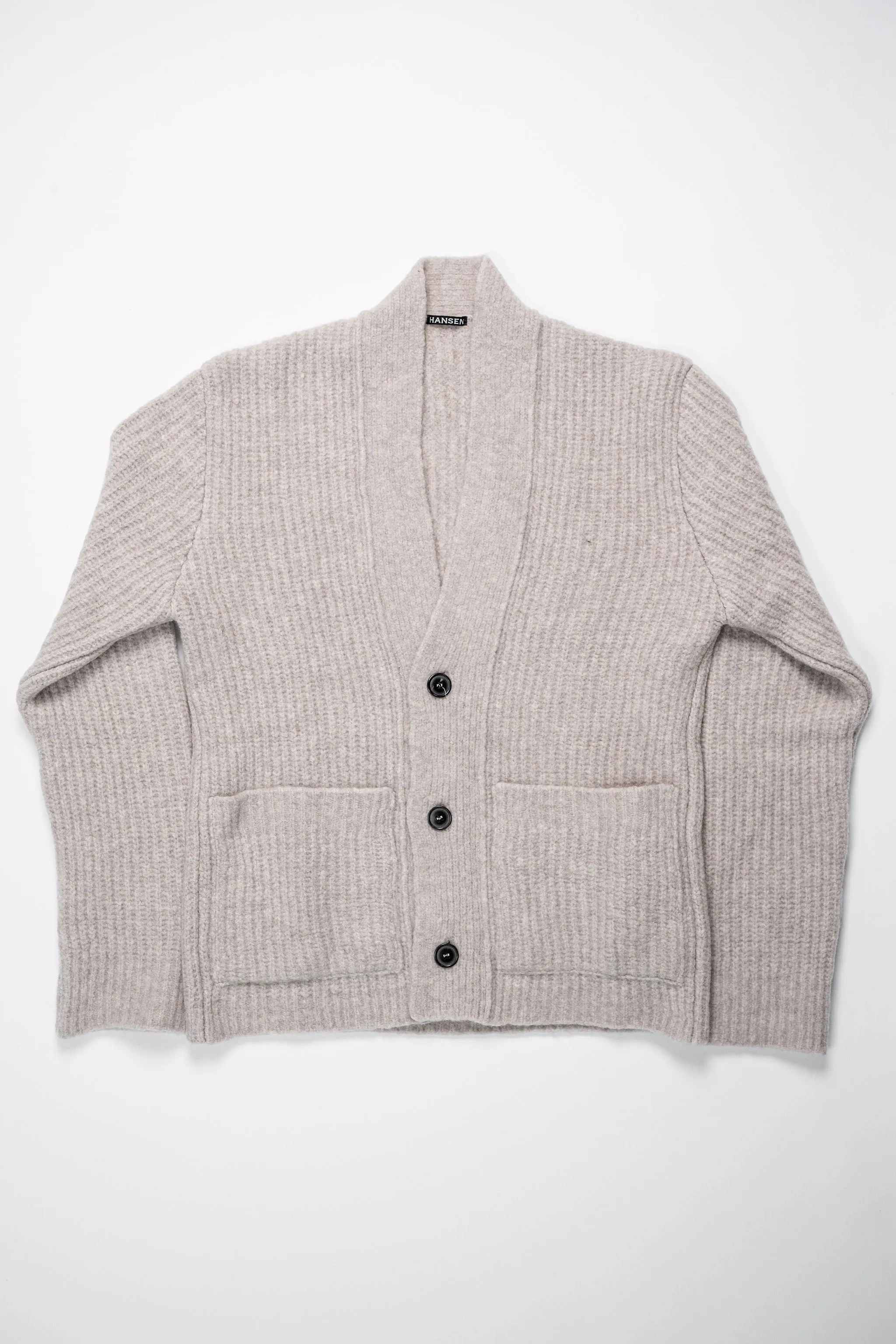 Hansen Garments Linus Knitted Cardigan - Fuzzy Natural sold by Franklin and Poe product image thumbnail 4