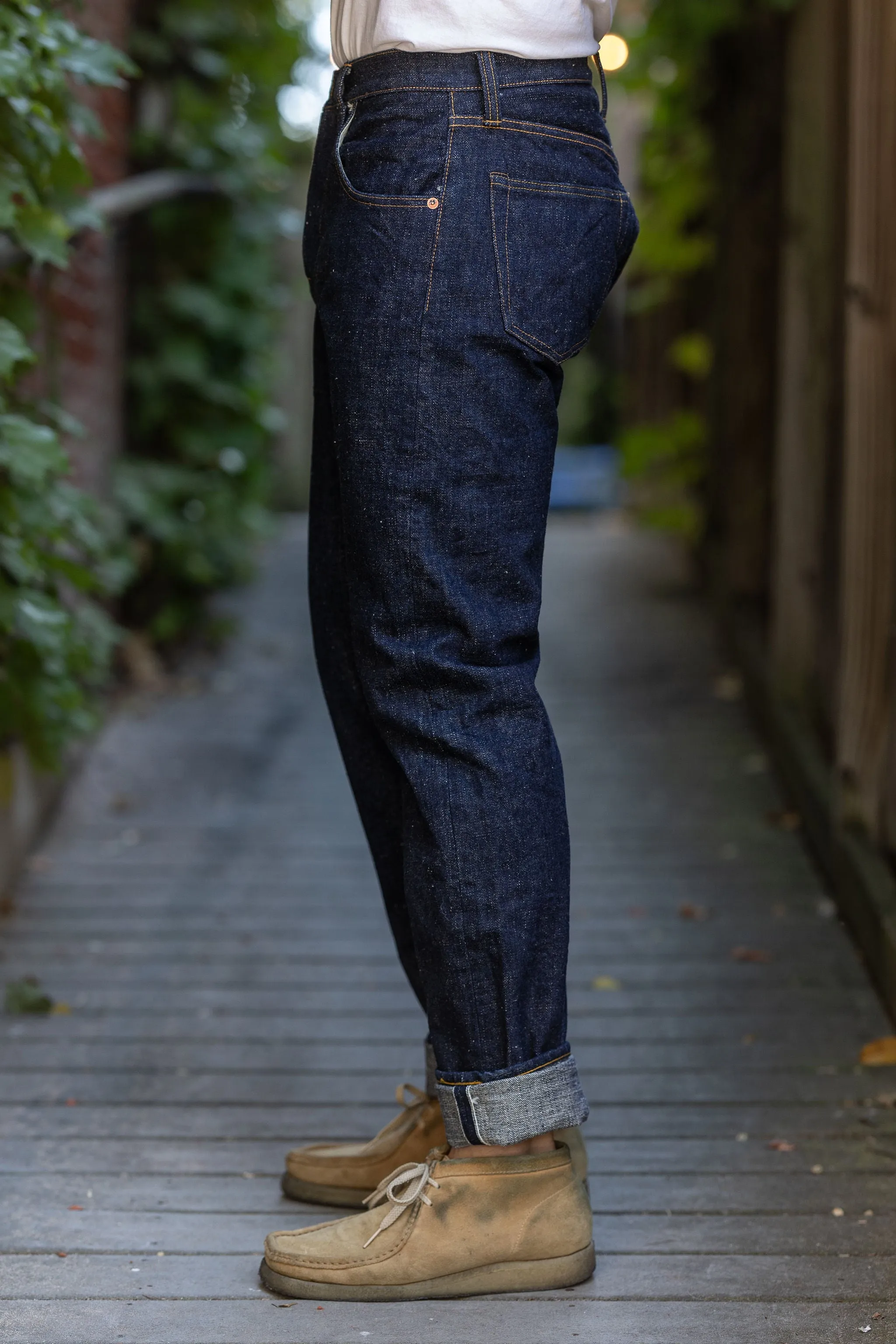 Samurai S211AX Ai Benkei - 18oz Natural Indigo Relaxed Tapered Denim sold by Franklin and Poe product image thumbnail 2