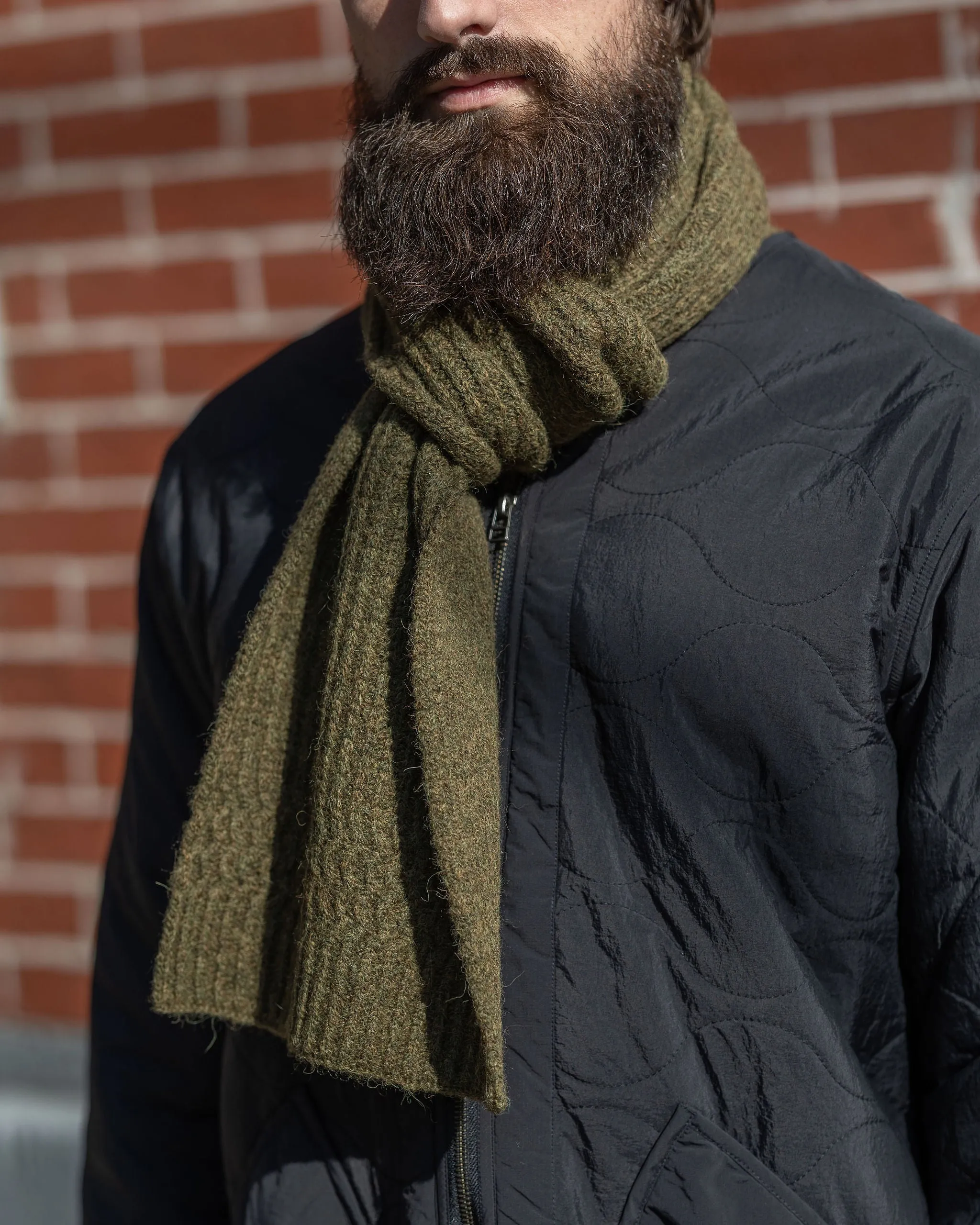 3sixteen Alpaca Rib Scarf - Forest sold by Franklin and Poe product image thumbnail 3
