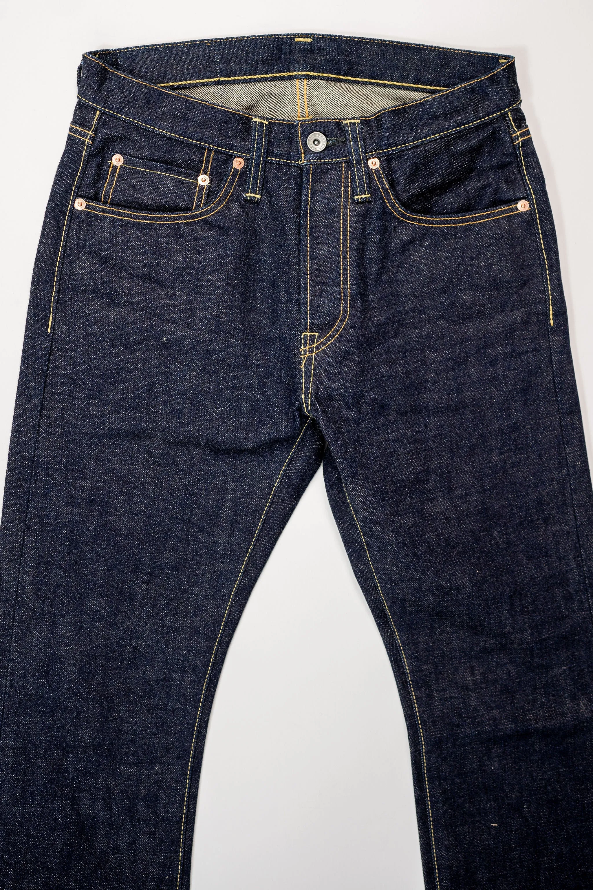 Iron Heart IH-555S-18 18oz Vintage Selvedge Denim Super Slim Cut Jeans - Indigo sold by Franklin and Poe product image thumbnail 4