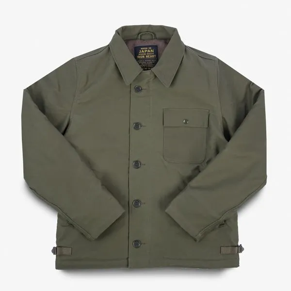Iron Heart IHM-45-GRN Oiled Whipcord A2 Deck Jacket - Army Green sold by Franklin and Poe product image thumbnail 4