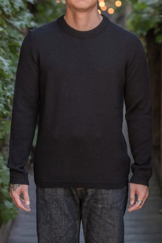 Hansen Garments Eske Crew Neck Sweater - Black sold by Franklin and Poe