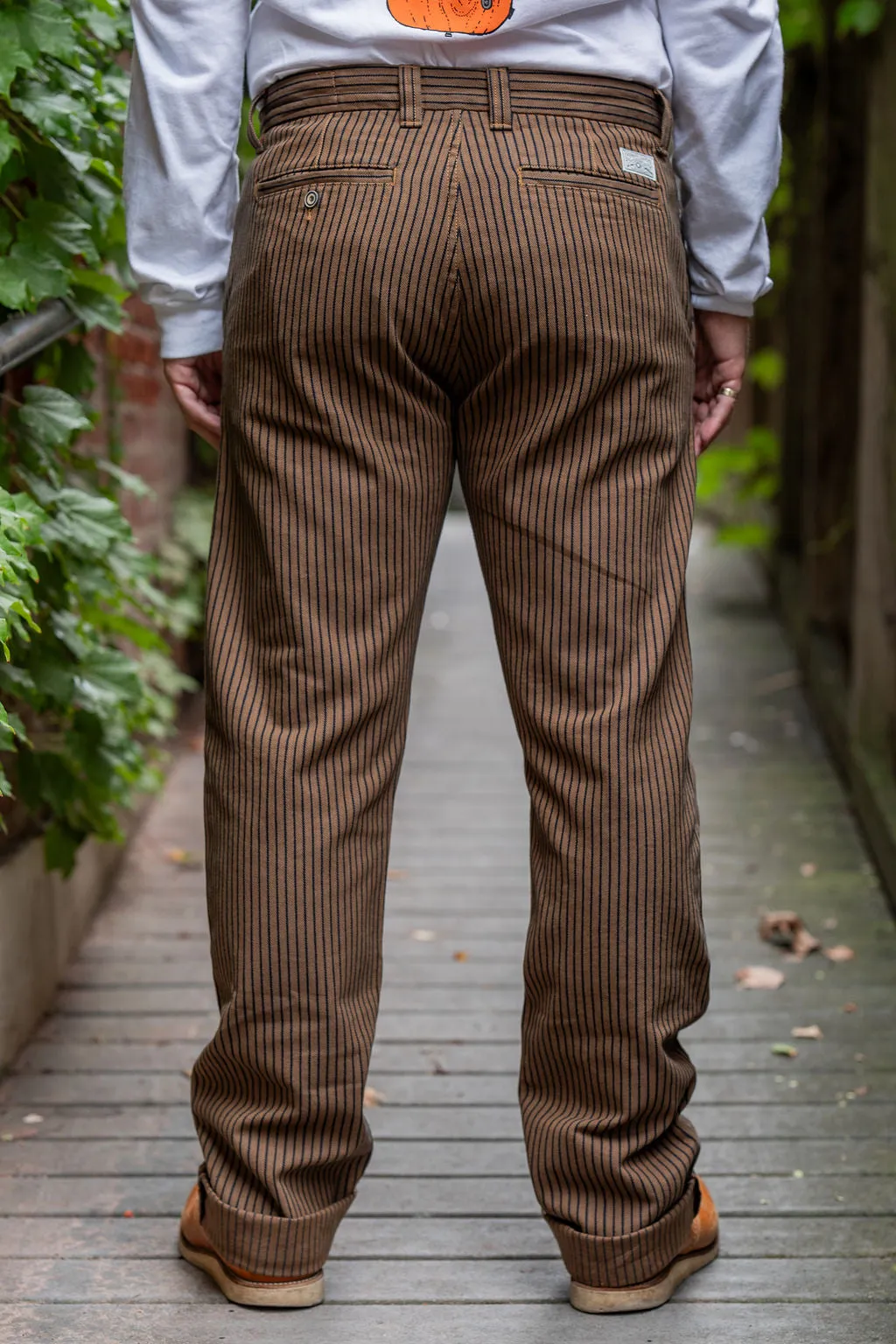 Freenote Cloth Deck Pant - Brown Herringbone Dobby sold by Franklin and Poe product image thumbnail 3