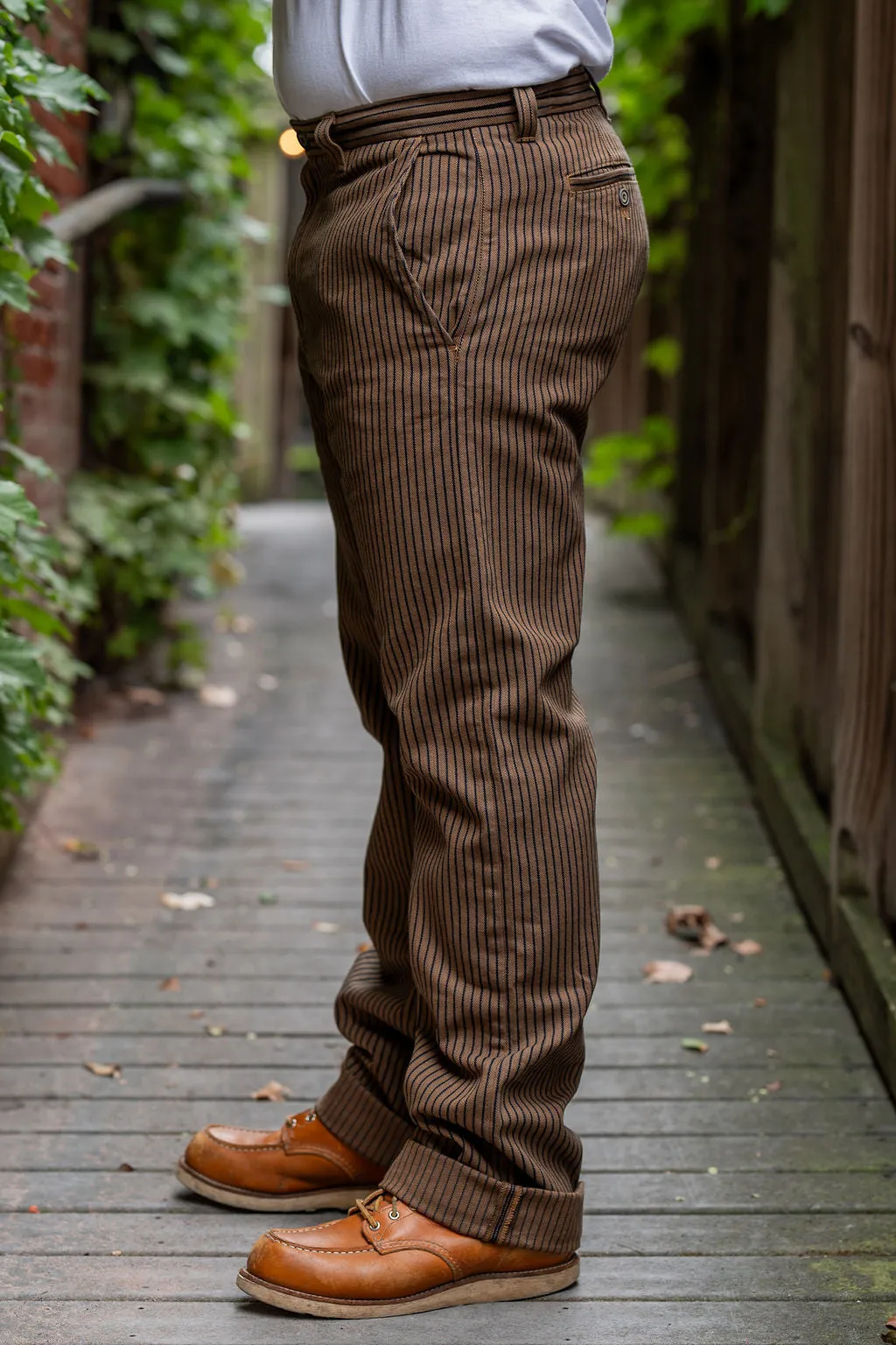 Freenote Cloth Deck Pant - Brown Herringbone Dobby sold by Franklin and Poe product image thumbnail 2