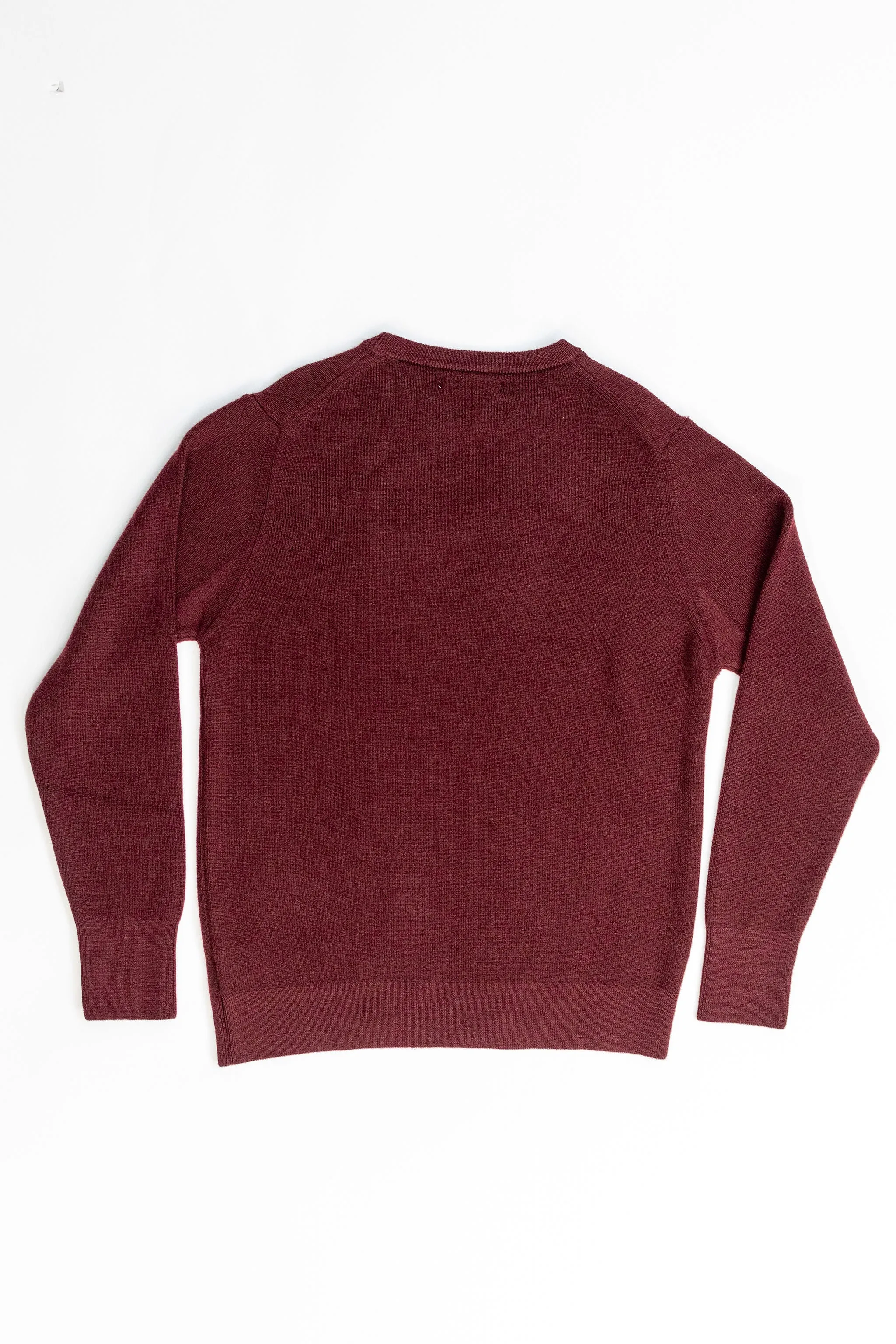 Merz b. Schwanen MWCC01 Pullover Merino Ribbed Structure - Burgundy sold by Franklin and Poe product image thumbnail 5
